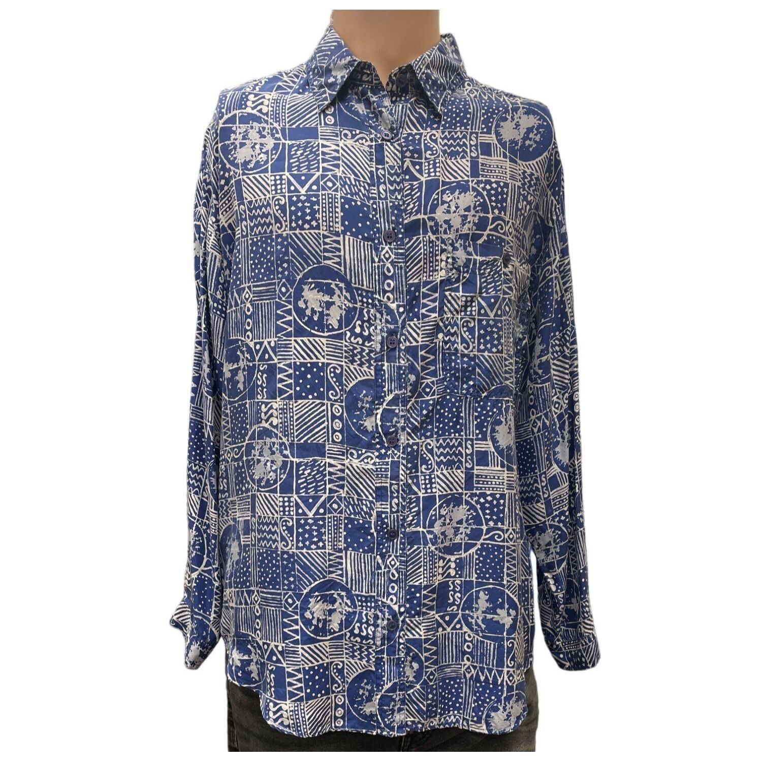 Other K Arnold Men's Silk Button down long Sleeve Shirt Size M SKU Size US M / EU 48-50 / 2 - 1 Thumbnail