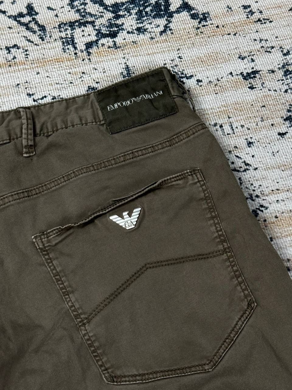 Armani × Emporio Armani Vintage Emporio Armani Low Rise Olive Distressed Pants Size US 34 / EU 50 - 14 Thumbnail