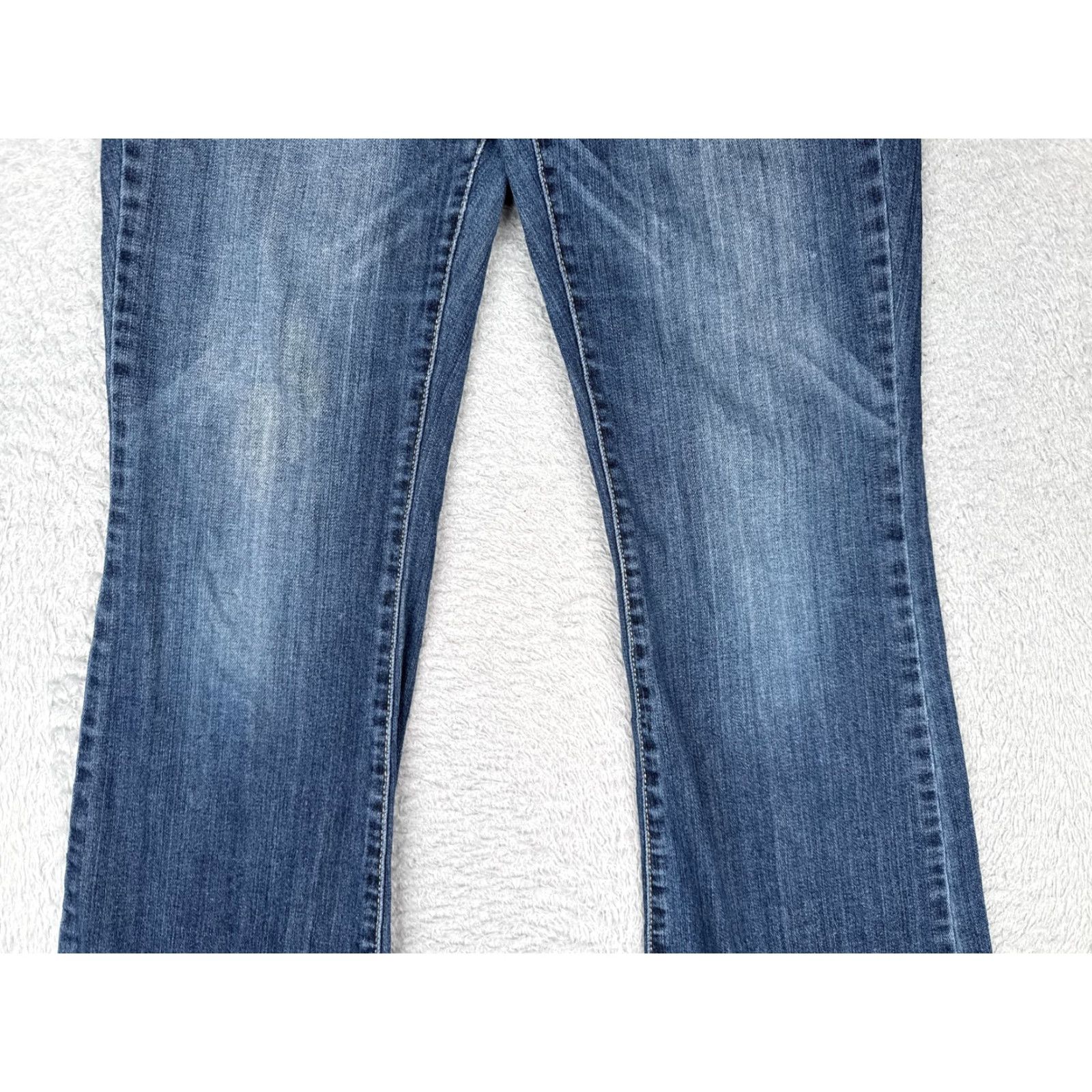 Vintage Jennifer Lopez Jeans Womens 30x31 Blue Bootcut Flap Pockets Denim Cotton Blend Size 30" / US 8 / IT 44 - 3 Thumbnail