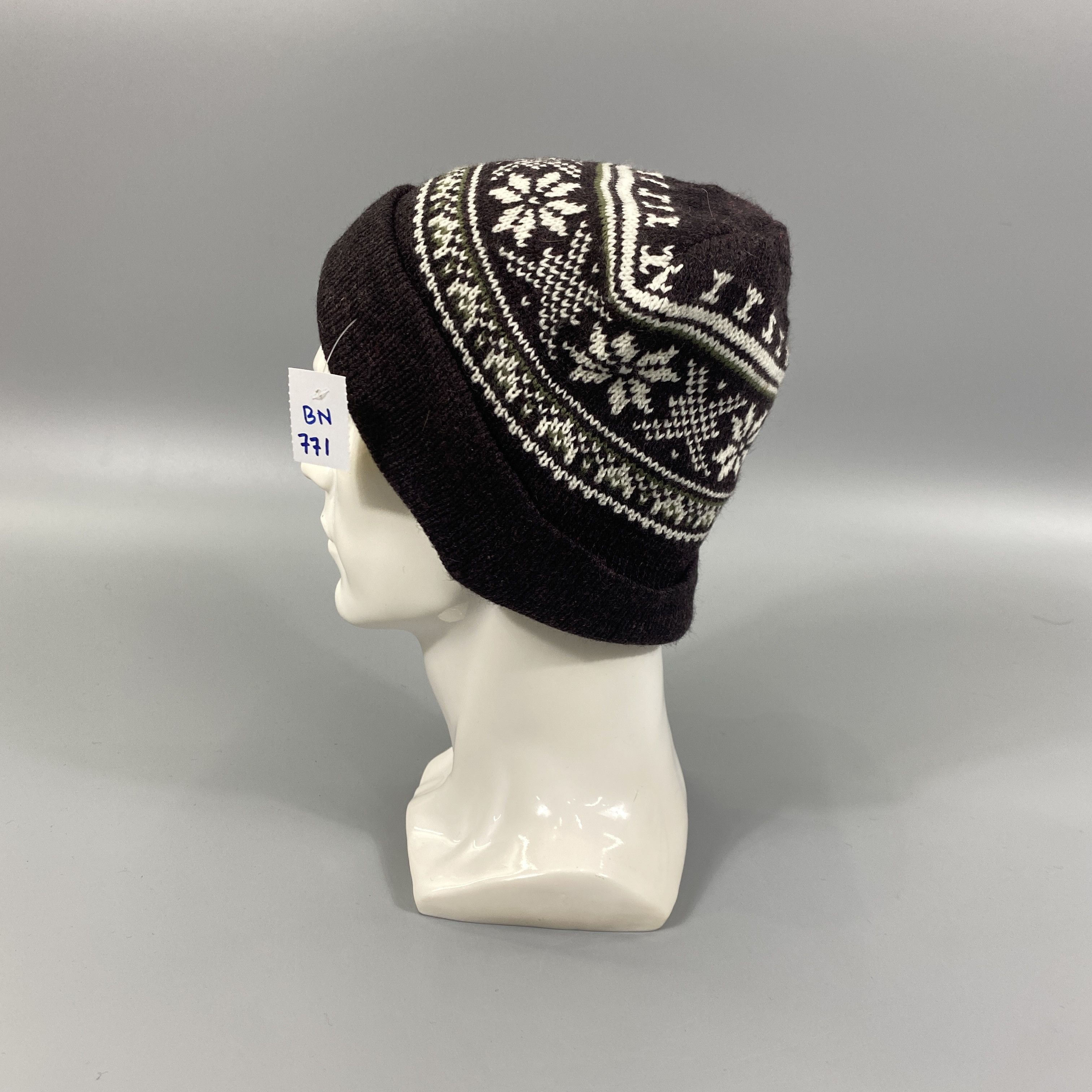 Japanese Brand Snowflake Pattern Hat -BN771 Size ONE SIZE - 3 Thumbnail