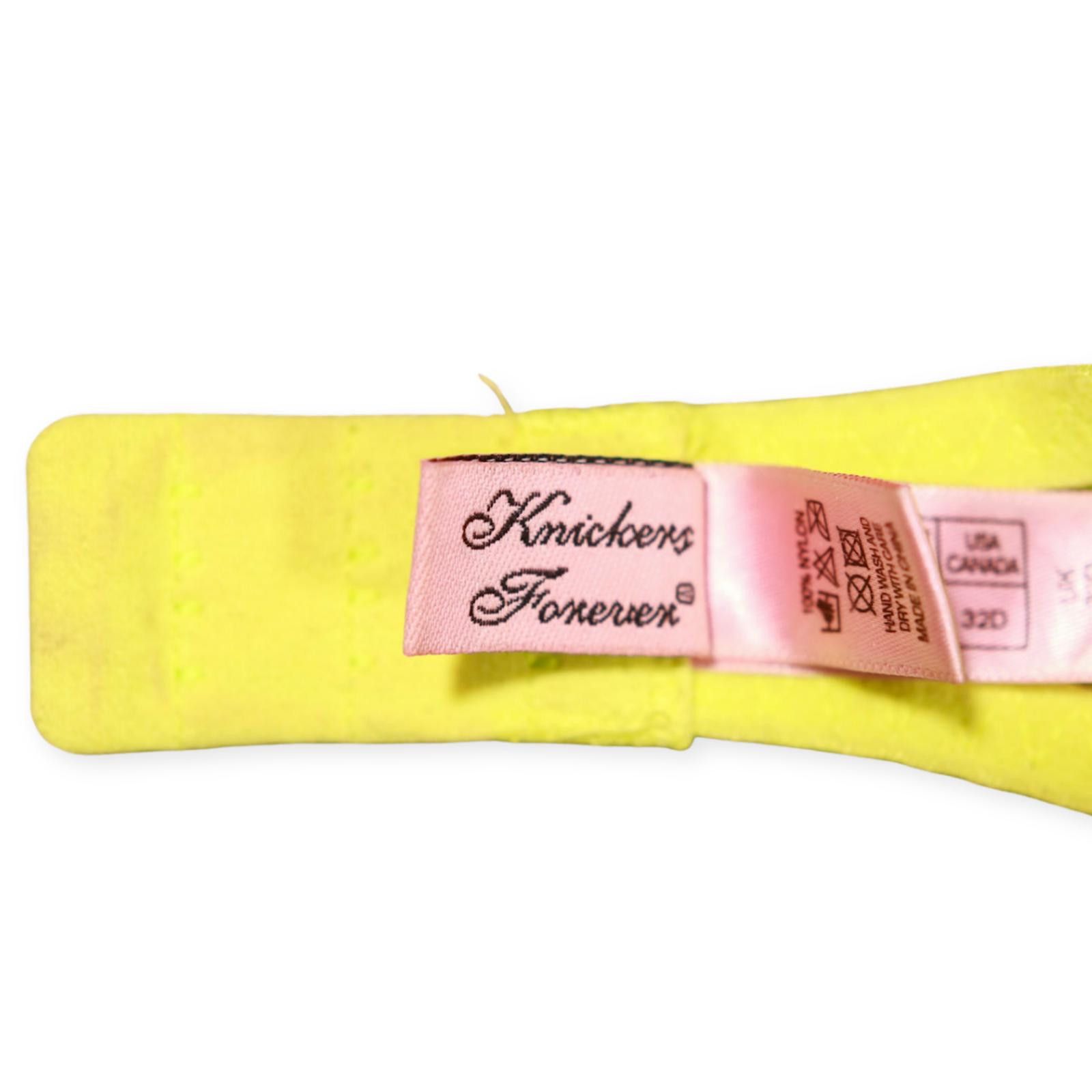 Agent Provocateur Knickers Forever Neon Yellow Lace Bra 32D Size ONE SIZE - 11 Thumbnail