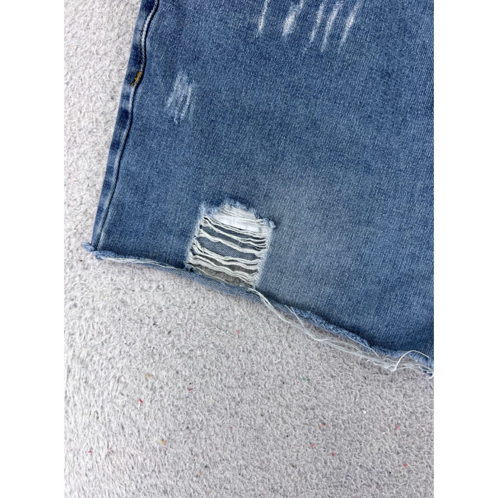 Shein SheIn Womens 26 Blue Denim Cut-Off Shorts Distressed High Rise Comfort Regular Size 26" / US 2 / IT 38 - 3 Thumbnail