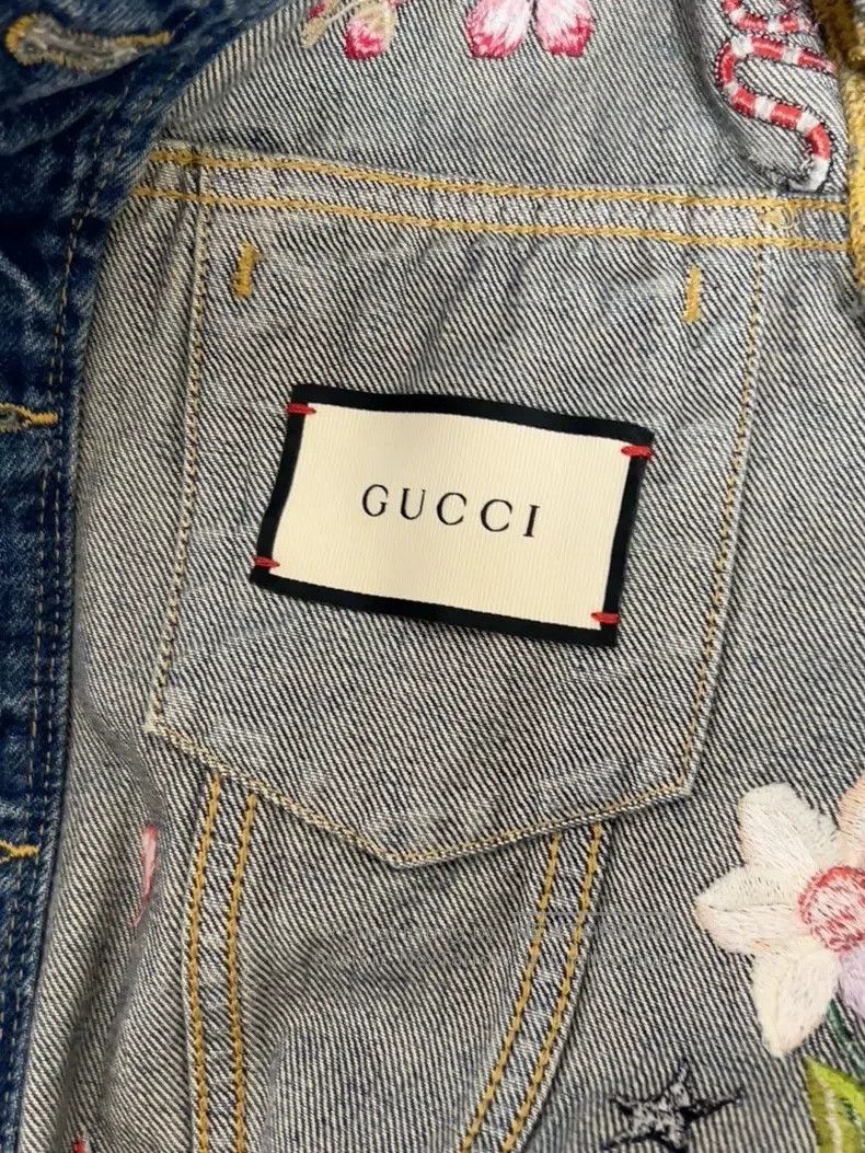 Gucci Gucci Embroidered denim jacket Size S / US 4 / IT 40 - 4 Thumbnail