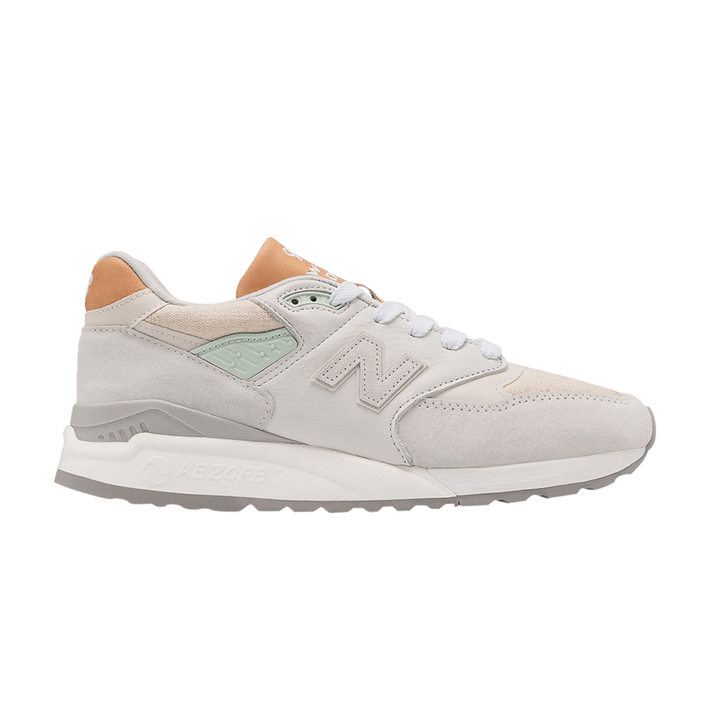 image of New Balance 998 Made In Usa Spring Fling Shoes in Cream, Men's (Size 7)