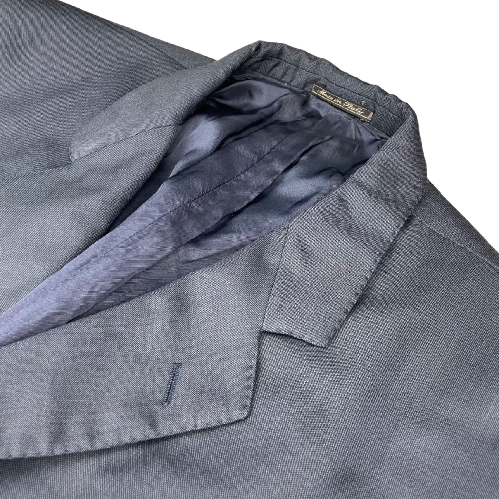 Corneliani Corneliani Blazer Jacket Navy Blue 3-Button Wool 46L US 56 EU Men RPM Notch Lapel Italy Viscose Lining Long Size 46R - 2 Thumbnail