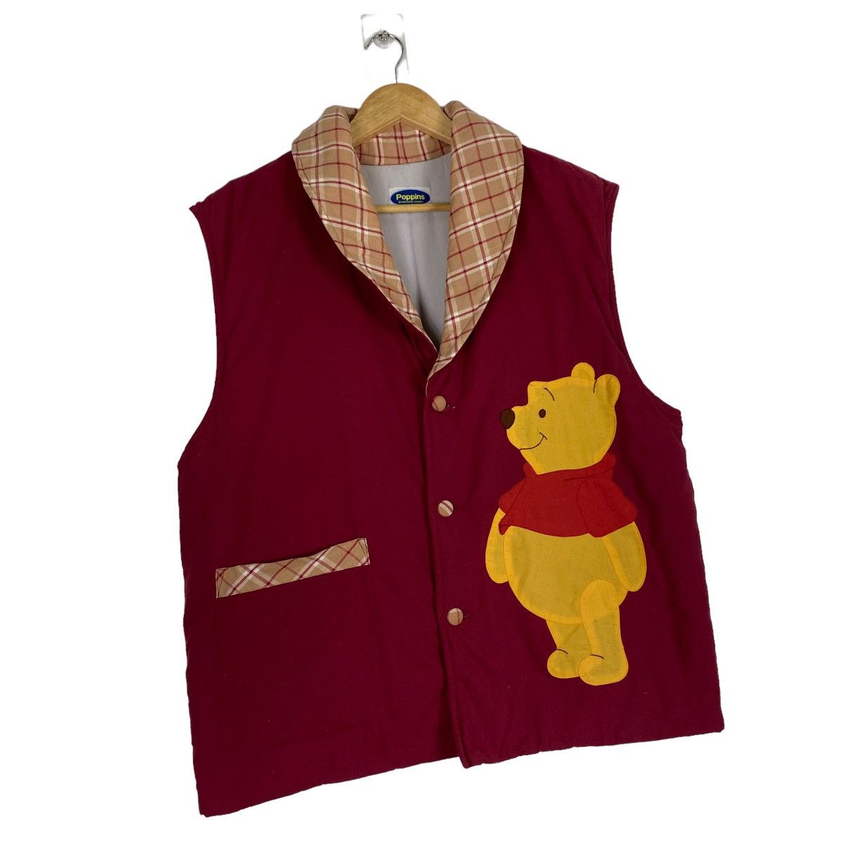 Japanese Brand Vintage 90s Pooh Big Logo Vest Size US M / EU 48-50 / 2 - 3 Thumbnail