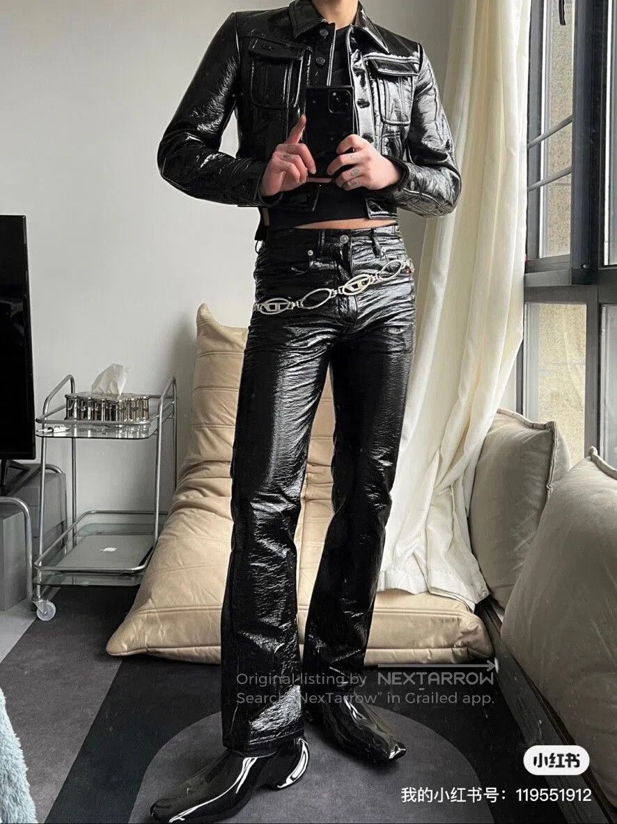 Diesel Diesel Patent Leather Slim Pants. Size 29" - 2 Thumbnail