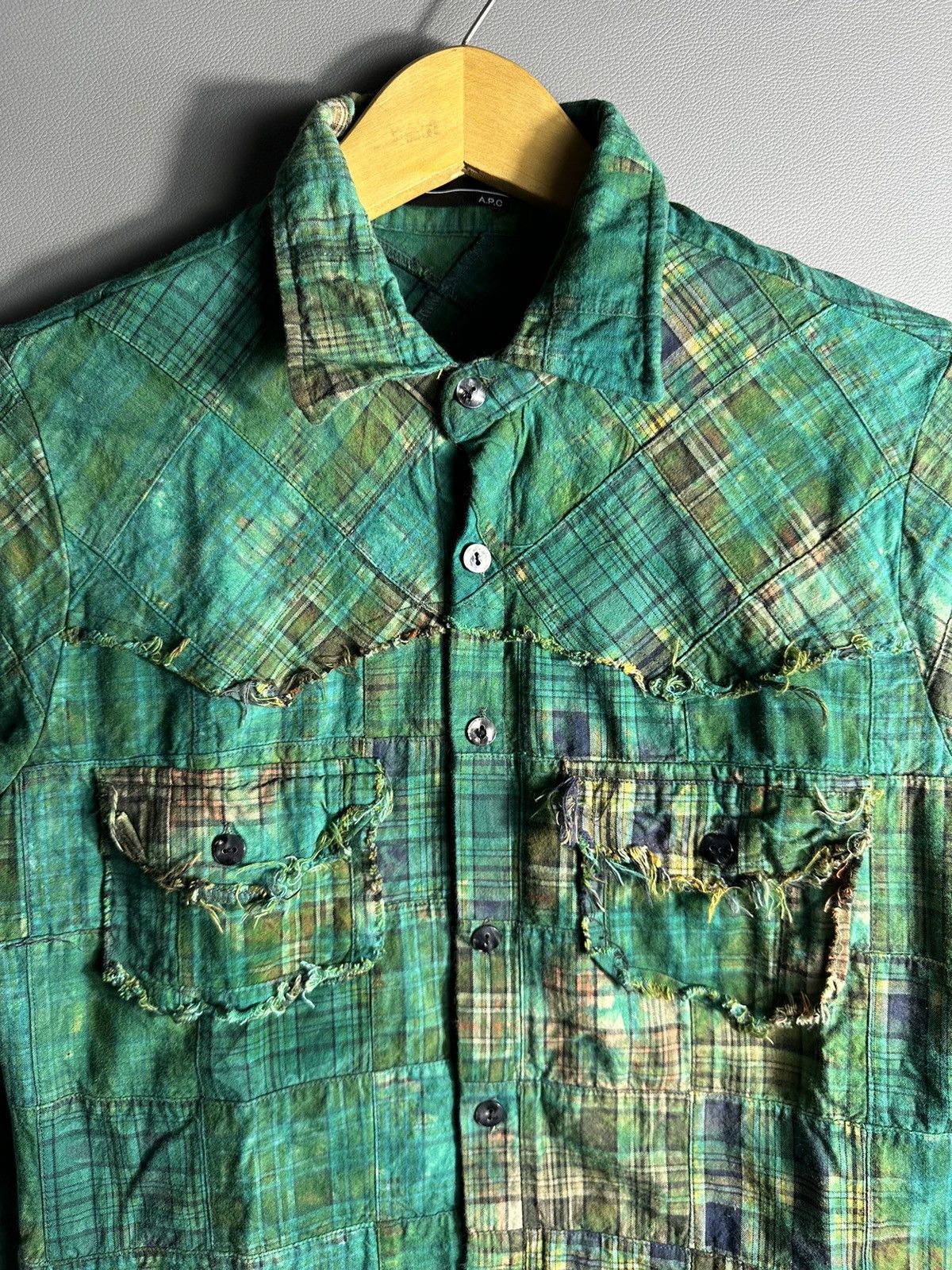 A.P.C. 90s DISTRESSED A.P.C ABSTRACT LONG SHIRT IFSIX PUNK STYLE Size US M / EU 48-50 / 2 - 3 Thumbnail
