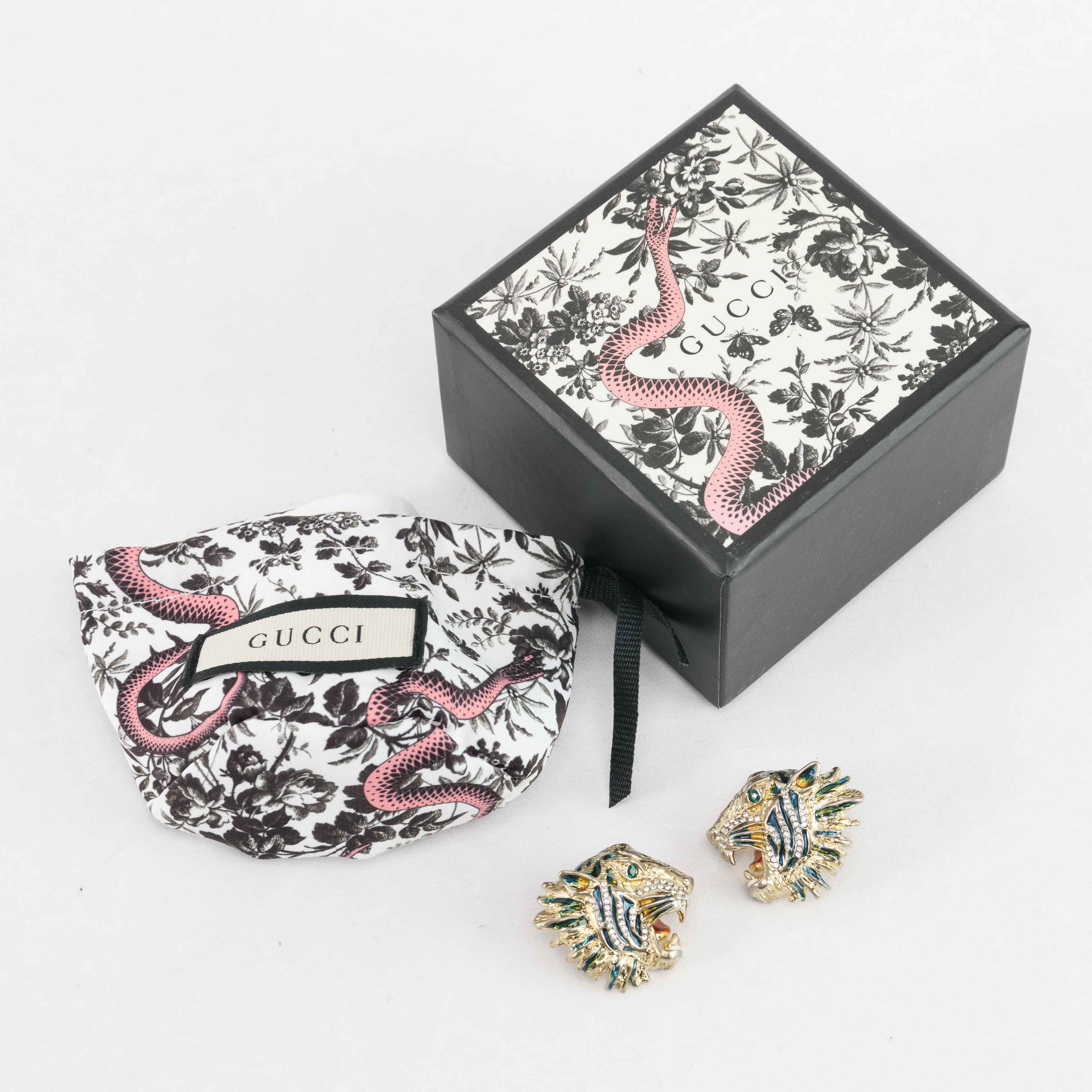 Gucci Gucci Tiger Head Stud Earrings Size ONE SIZE - 15 Thumbnail
