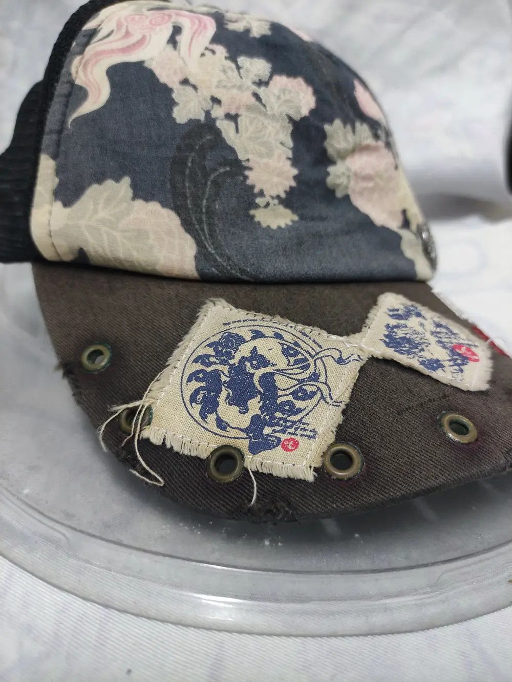 Japanese Brand SUKAJAN JAPANESE ART VINTAGE TRUCKER CAP Size ONE SIZE - 3 Thumbnail