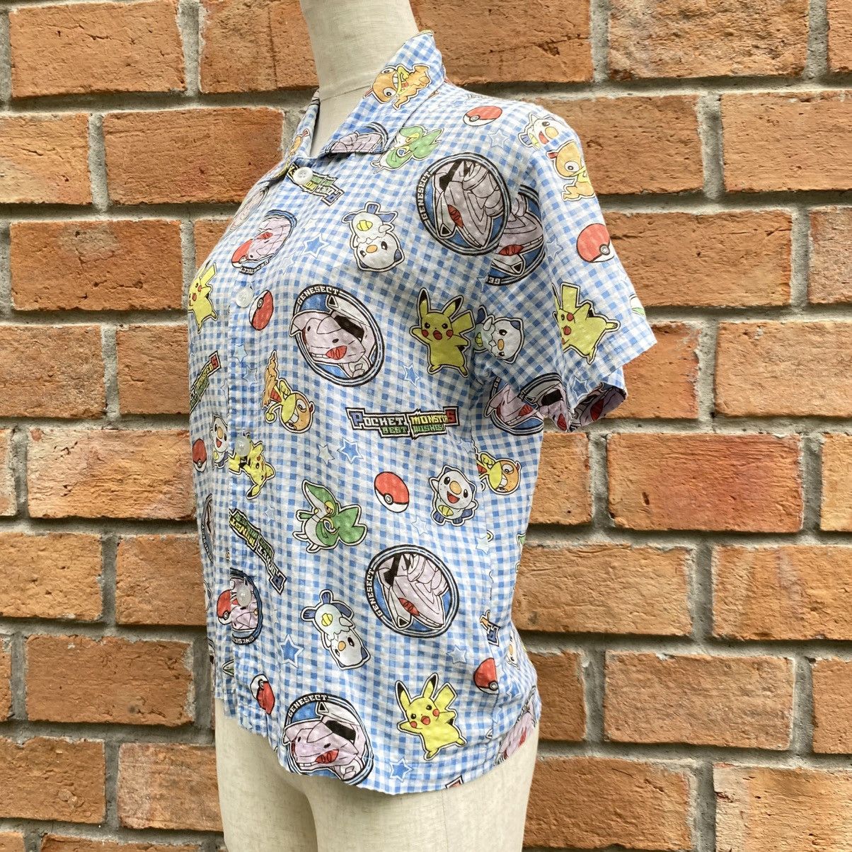 Pokemon Blue Gingham Short Sleeve Shirt with Pokémon Print Size S / US 4 / IT 40 - 11 Thumbnail