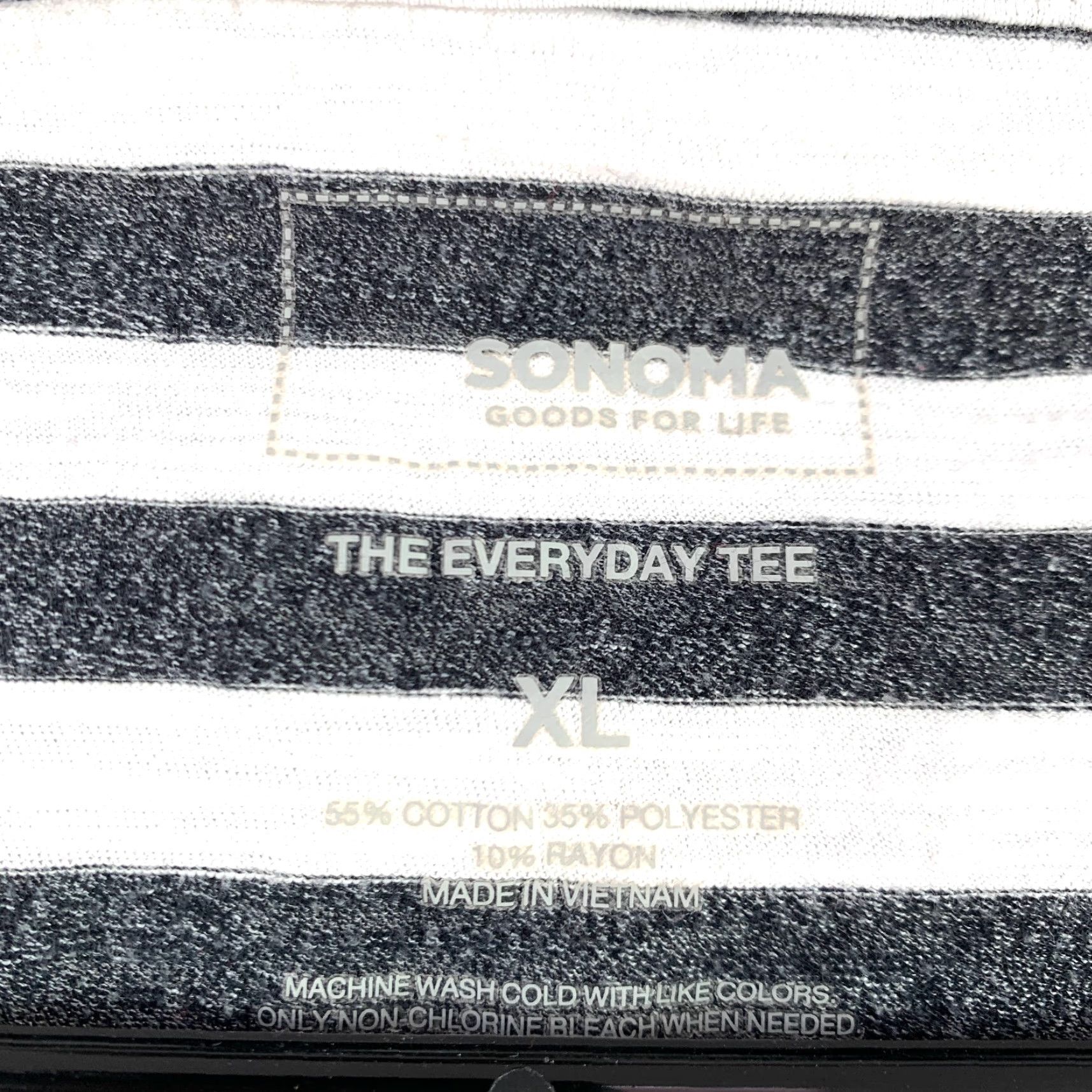 Vintage Sonoma Gray White Striped Everyday Tee T-Shirt Womens XL Size XL / US 12-14 / IT 48-50 - 3 Thumbnail