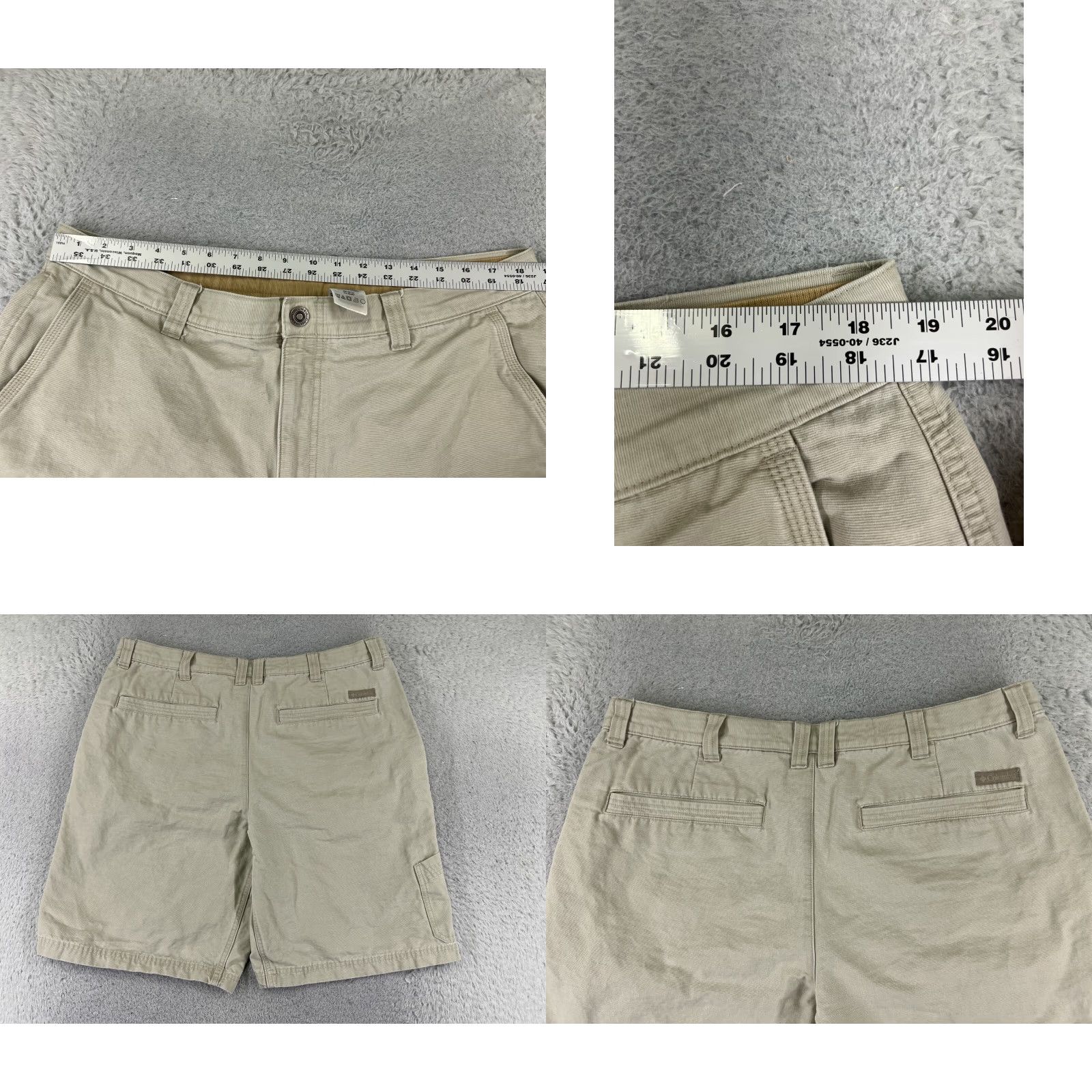Vintage Columbia Men Cargo Shorts 38 Beige Cotton Twill Hiking Camping Fishing 38x11 Casual Size US 38 / EU 54 - 9 Thumbnail