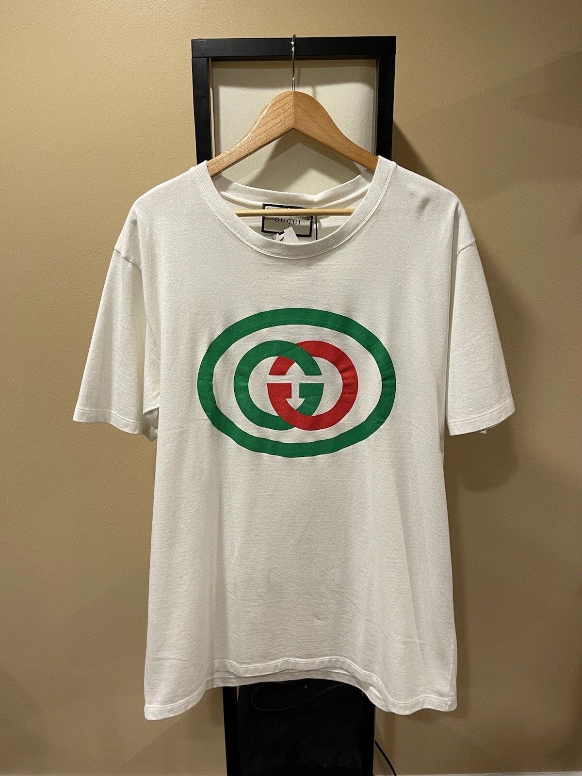 Gucci Gucci Classic GG Oval Logo White Short Sleeve T-Shirt Size US XXL / EU 58 / 5 - 1 Thumbnail