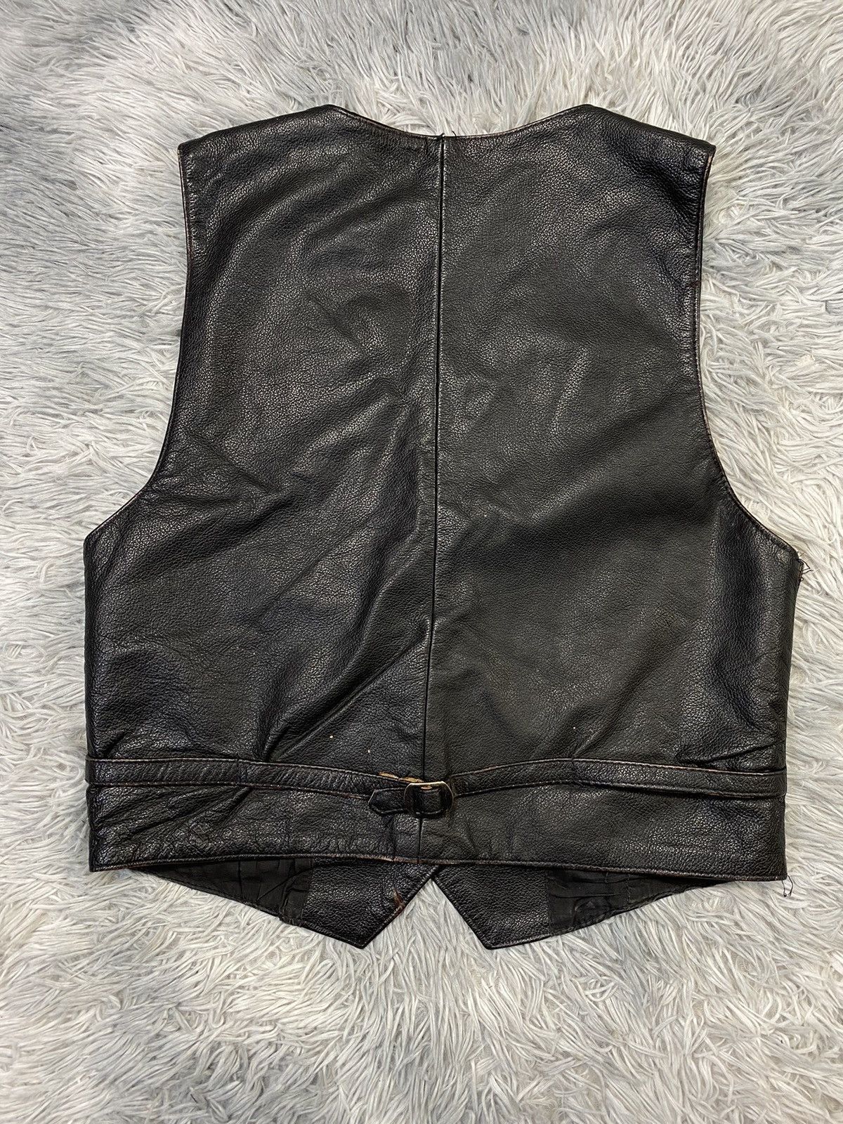 Leather Vintage Miss Joy Leather Vest Size 40 Size ONE SIZE - 5 Thumbnail