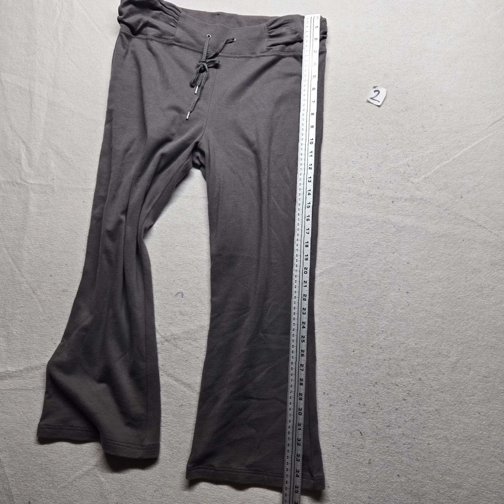 Vintage GW Sport Gray Draw String Pants Women's XL Knit Wide-Leg Elastic Waist Casual Sweatpants Size 40" / US 18 - 7 Thumbnail