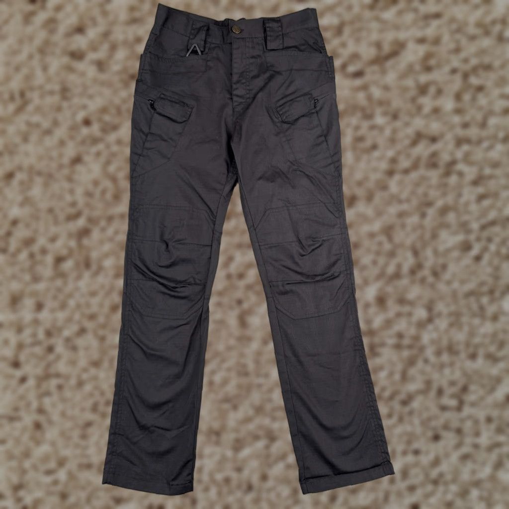 Vintage Tactical Pants Men 32 Black Cargo Gusseted Knee Rip-Stop Fabric Poly Blend 32x29 Size US 32 / EU 48 - 1 Thumbnail