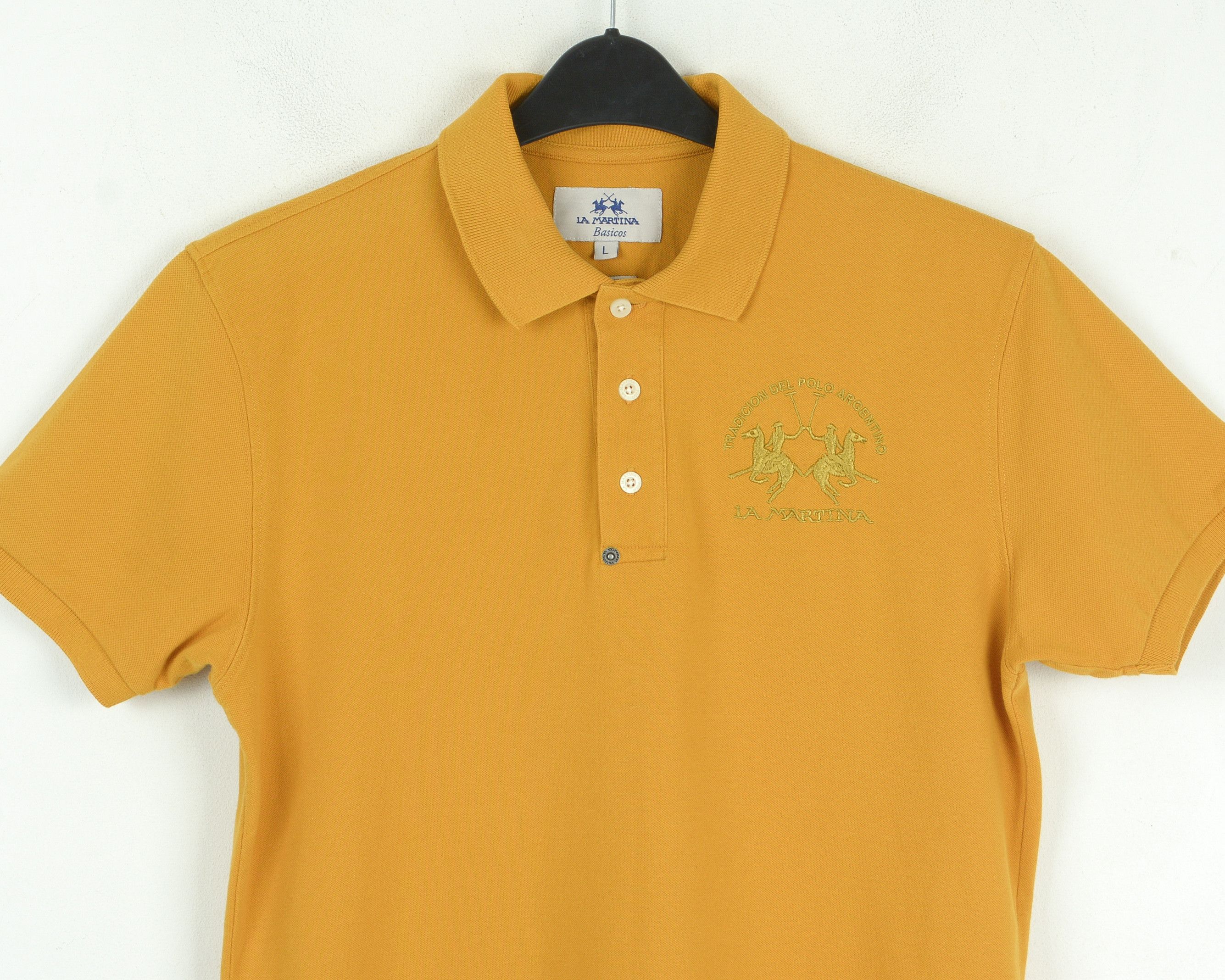 La Martina Polo Shirt L Short Sleeve Embroidery Slim Fit Casual Top Size US L / EU 52-54 / 3 - 2 Thumbnail