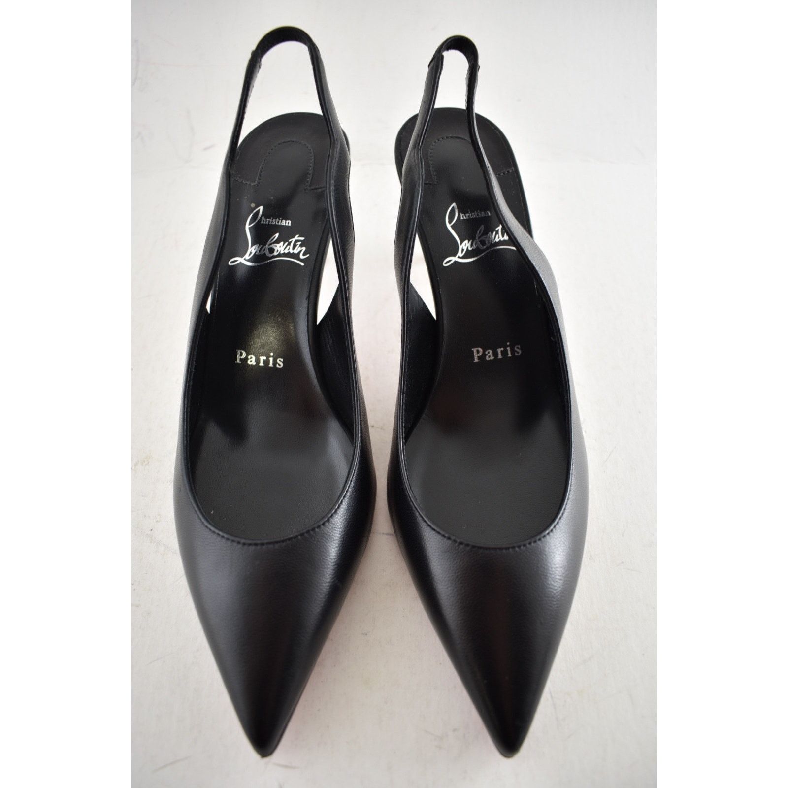 Christian Louboutin Christian Louboutin Hot Chick Sling 70 Black Nappa 36.5 Size US 6.5 / IT 36.5 - 6 Thumbnail