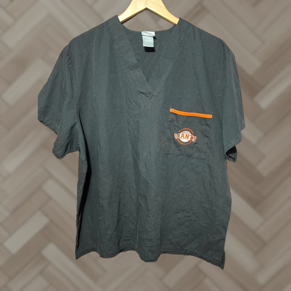 MLB SF GIANTS Black Scrub Top Large MLB Shirt Adults Black SF Giants Men's Scrub Top L Large Black MLB Shirt Size US L / EU 52-54 / 3 - 1 Thumbnail