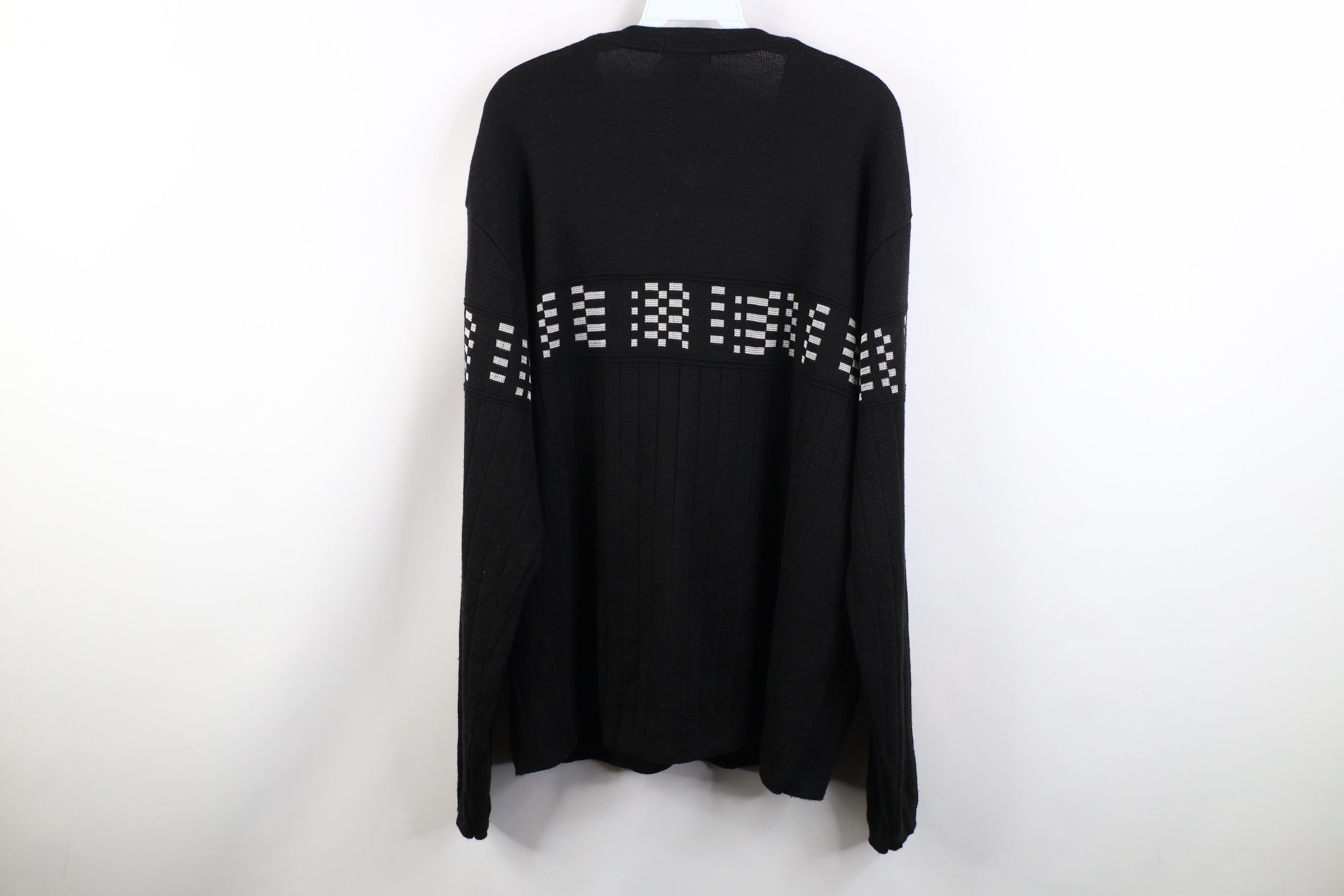 Vintage Vintage 90s Streetwear Merino Wool Blend Checkered Sweater Size US L / EU 52-54 / 3 - 8 Thumbnail