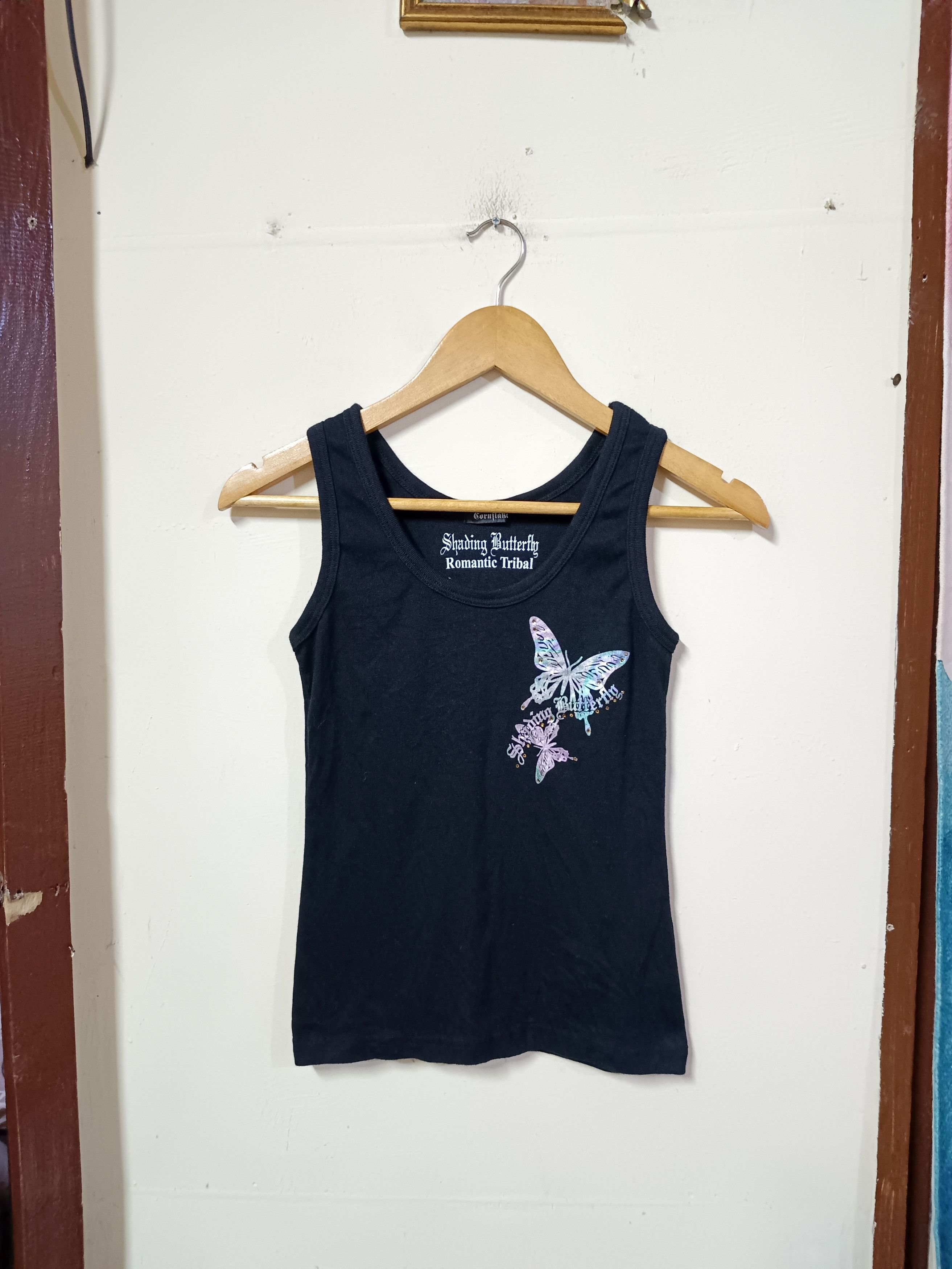 CORNFLAKE y2k butterfly tank tops
