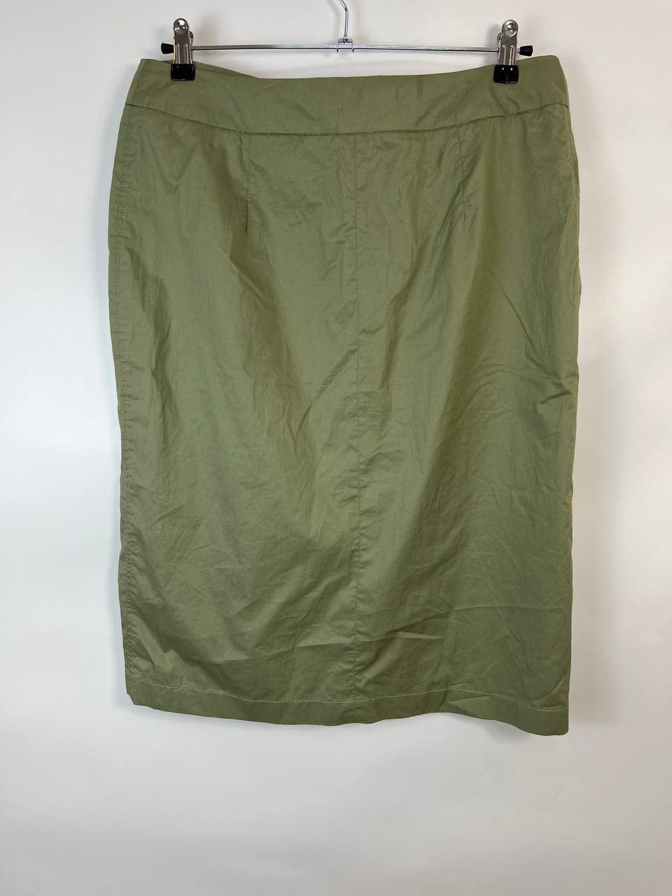 Bogner BOGNER Skirt Size 40 US 10 M Green Cotton Zip Front Size 32" / US 10 / IT 46 - 2 Thumbnail