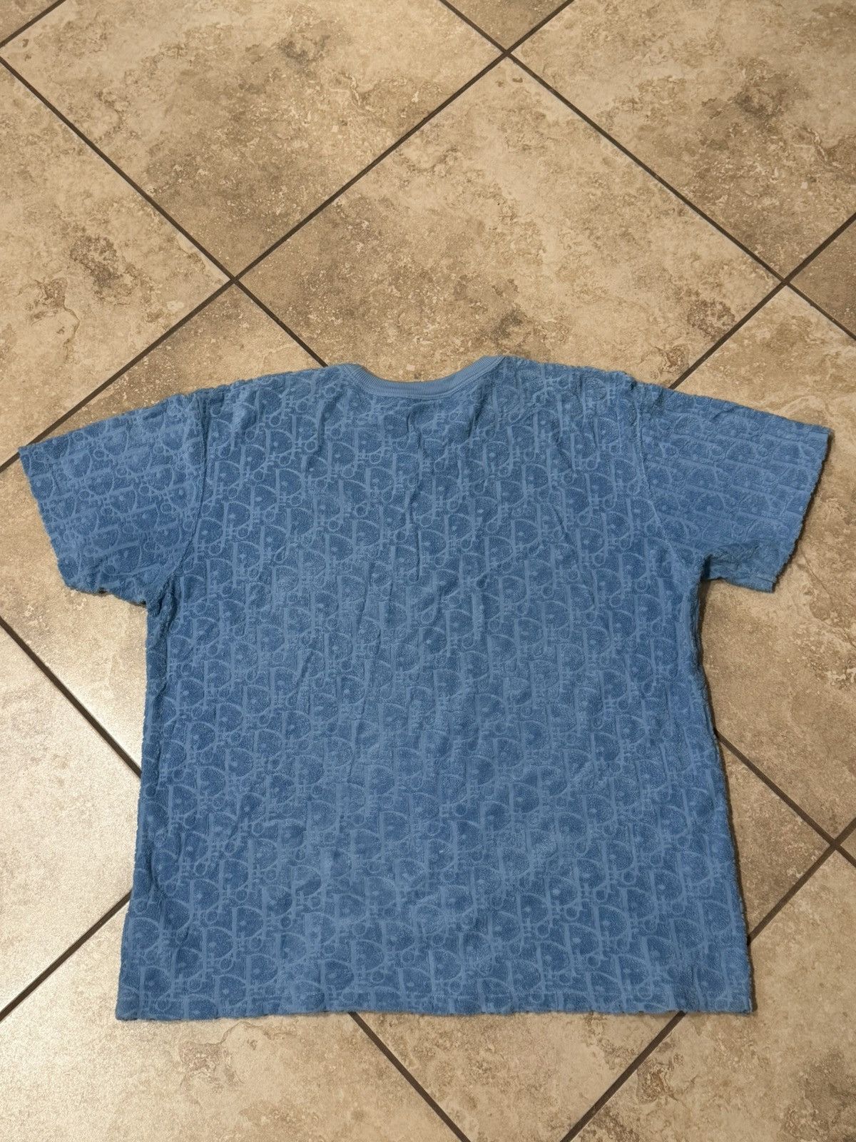 Dior Dior Blue 2021 Oblique Jacquard Towel T-Shirt Size US L / EU 52-54 / 3 - 4 Thumbnail