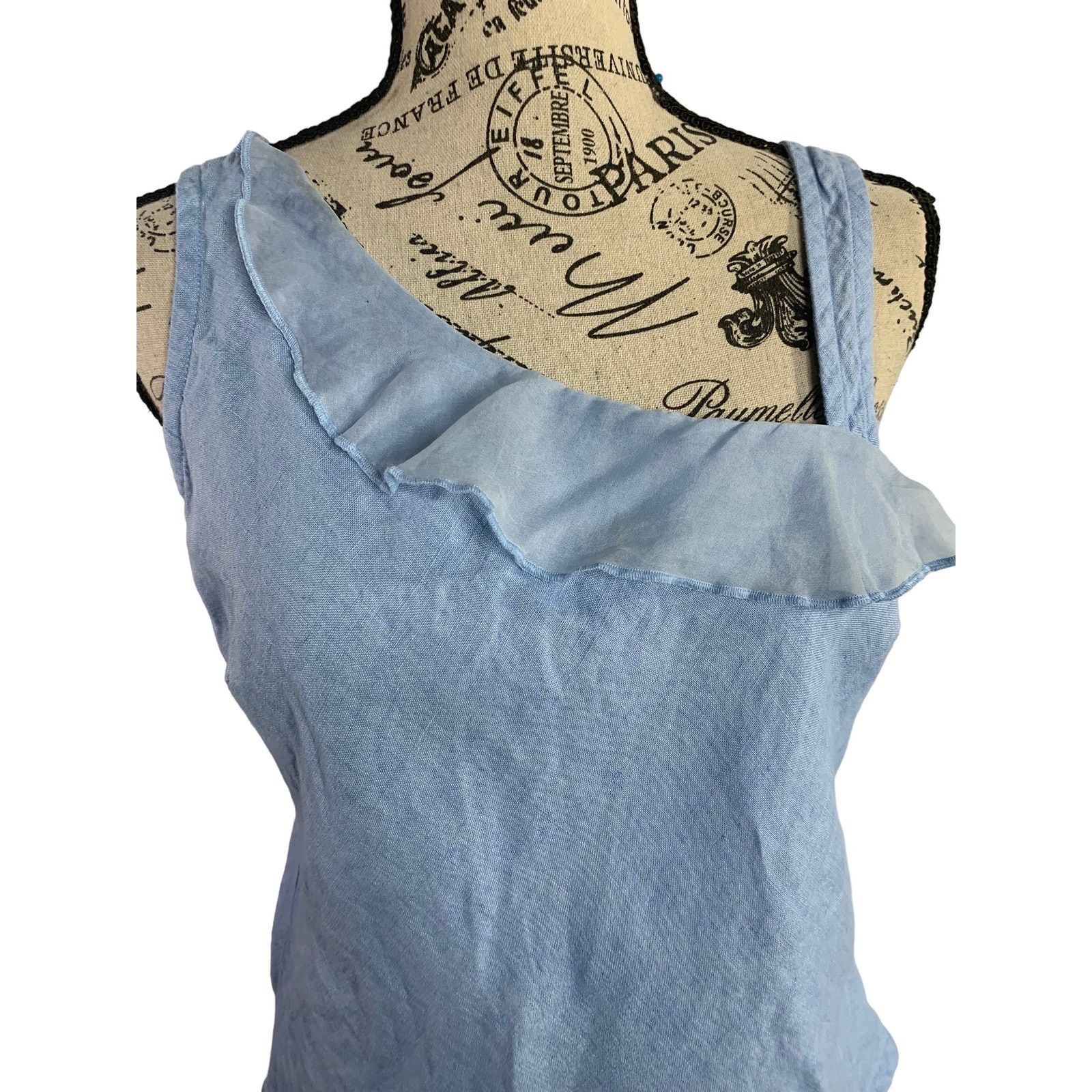 Willi Smith Willi Smith Tank Top 100% Linen Side Zip Women's size small Size S / US 4 / IT 40 - 2 Thumbnail