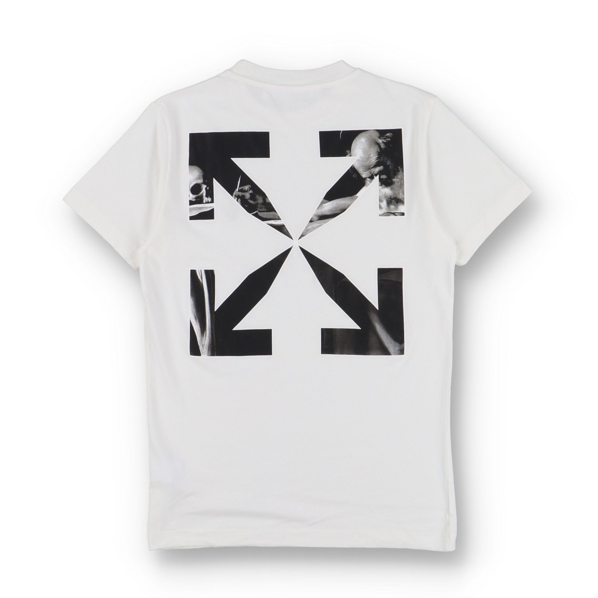 Off-White White Monochrome Caravaggio Arrows Logo T-Shirt Size US S / EU 44-46 / 1 - 1 Thumbnail