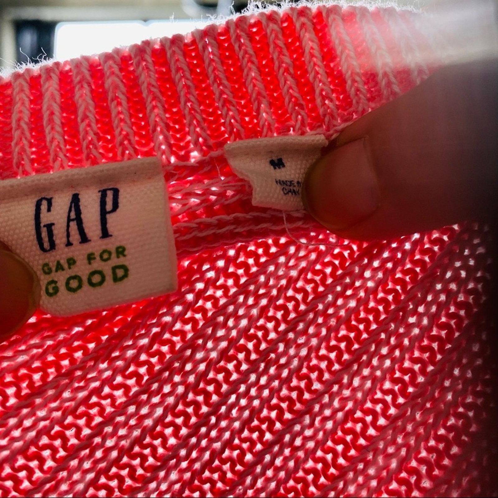 Gap GAP Blush Soft Pink Stripe Knit Long Sleeve Pullover Sweater Size M / US 6-8 / IT 42-44 - 6 Thumbnail