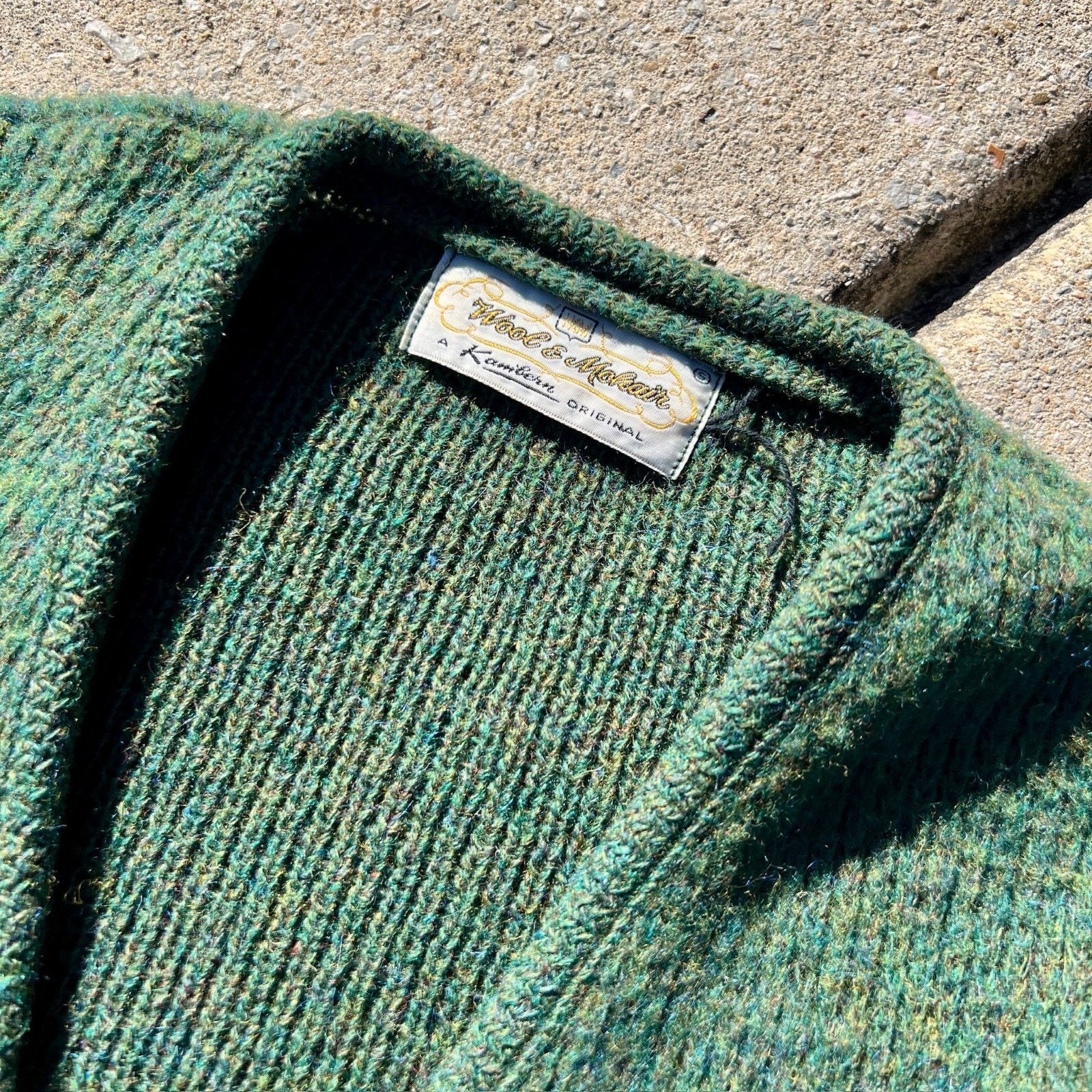 Vintage Vintage 1960s Wool & Mohair Green Cardigan | Size S Size US S / EU 44-46 / 1 - 3 Thumbnail
