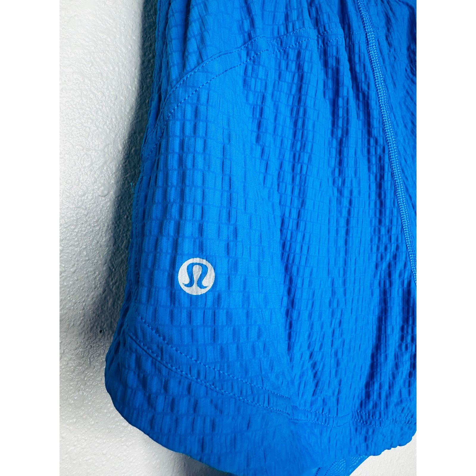 Lululemon Lululemon Blue Crinkle High Rise Short Size 4 Women's Lined Size 27" / US 4 / IT 40 - 10 Thumbnail