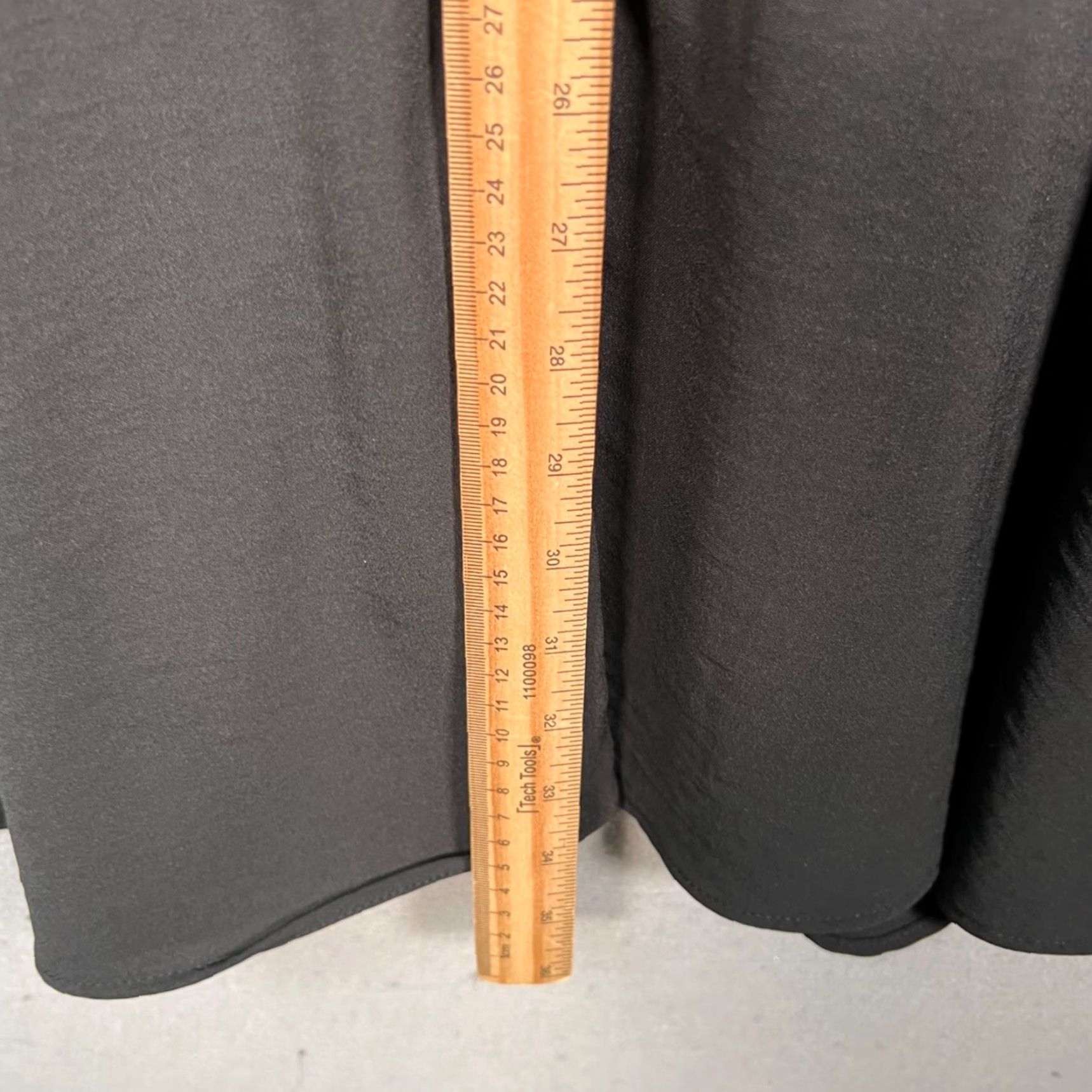 H&M H&M Womens Large Black Long-Sleeve Button-Front Tunic Dress Shirt? Size L / US 10 / IT 46 - 6 Thumbnail