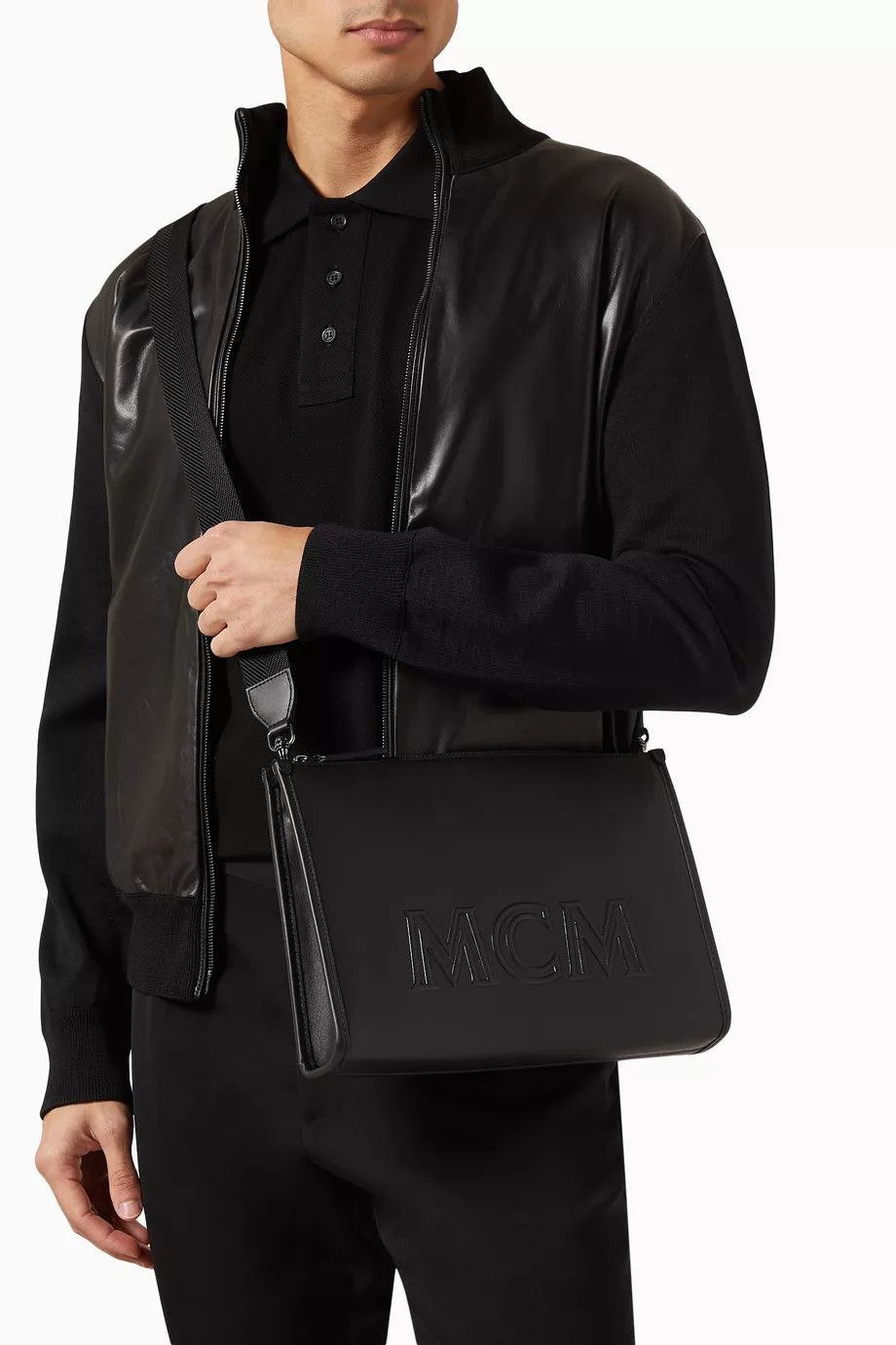 MCM o1mt1gz0125 Size: OS / Unisex Crossbody Large Pouch in Black Size ONE SIZE - 2 Thumbnail