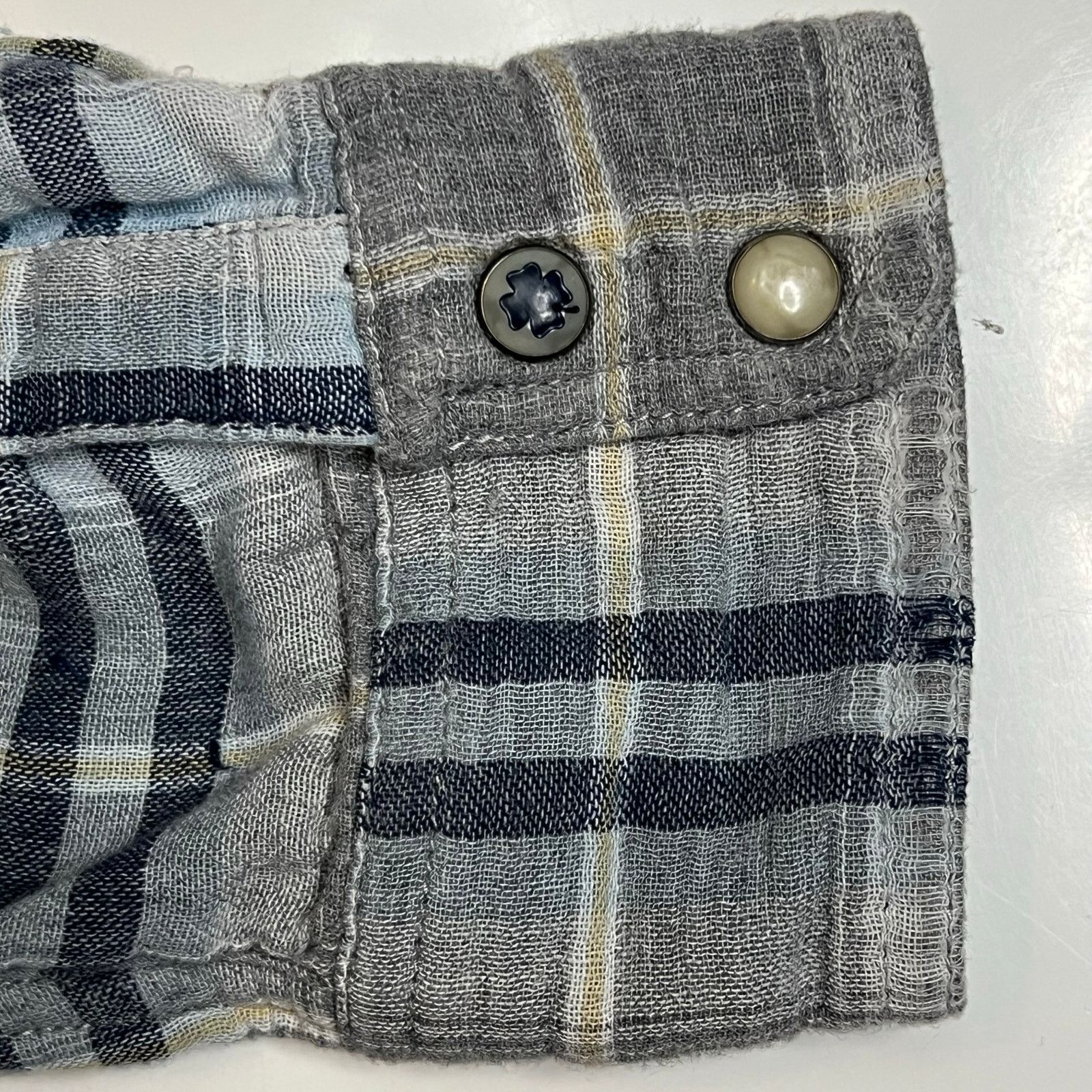 Lucky Brand Lucky Brand Classic Fit Western Pearl Snap Shirt Large Plaid Size US L / EU 52-54 / 3 - 13 Thumbnail