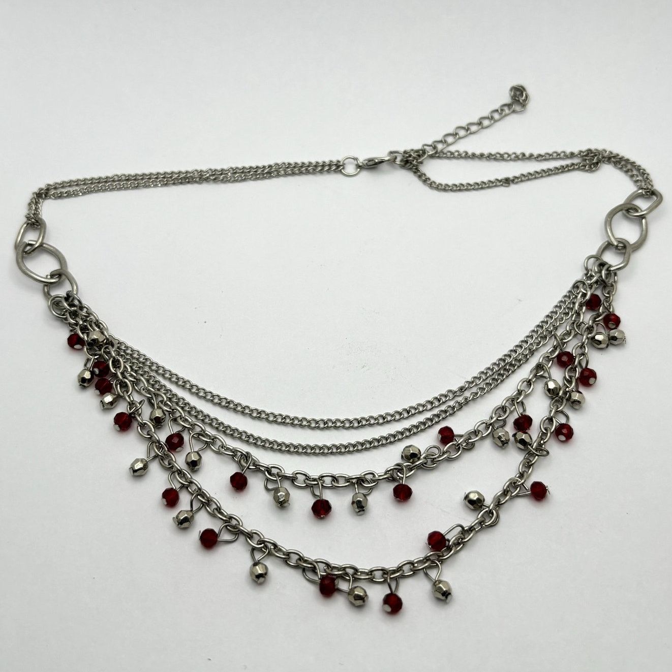 Other Retro Silver & Red Necklace Size ONE SIZE - 2 Thumbnail