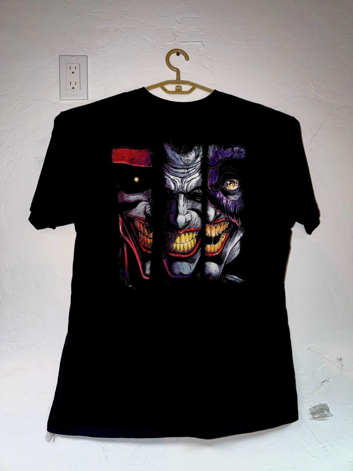 Unknown London Black Joker Graphic T-Shirt with Front and Back Print Size ONE SIZE - 2 Thumbnail