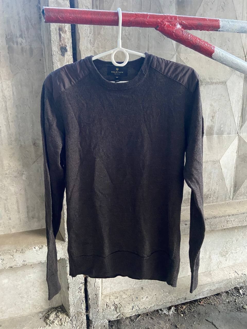 Belstaff Belstaff wool distressed Brown Luxury Sweater Size US M / EU 48-50 / 2 - 2 Thumbnail