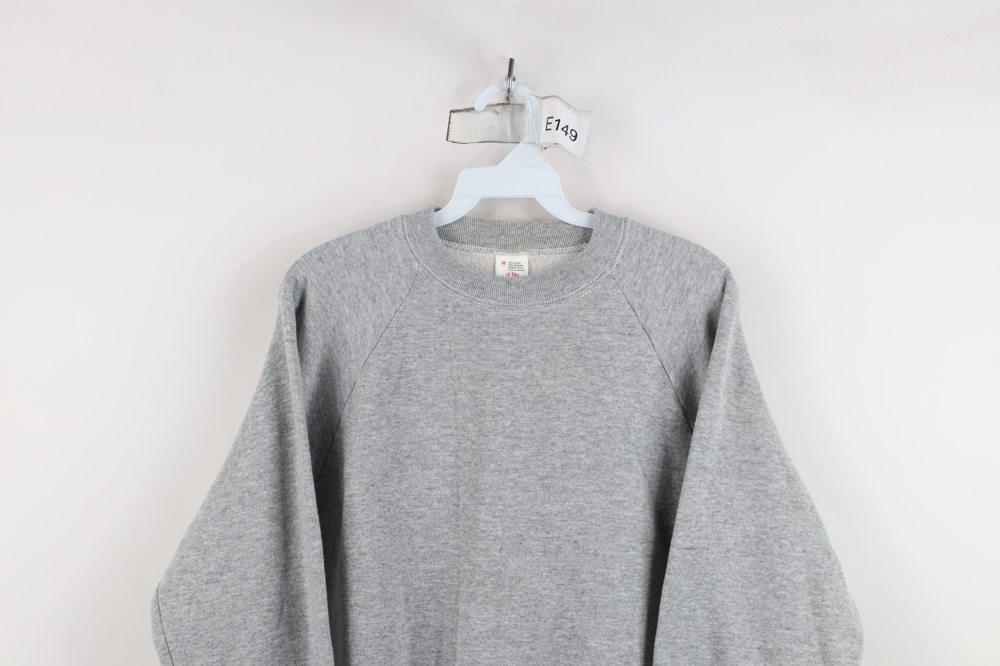 Vintage Vintage 90s Streetwear Crewneck Sweatshirt Heather Gray USA Size M / US 6-8 / IT 42-44 - 2 Thumbnail