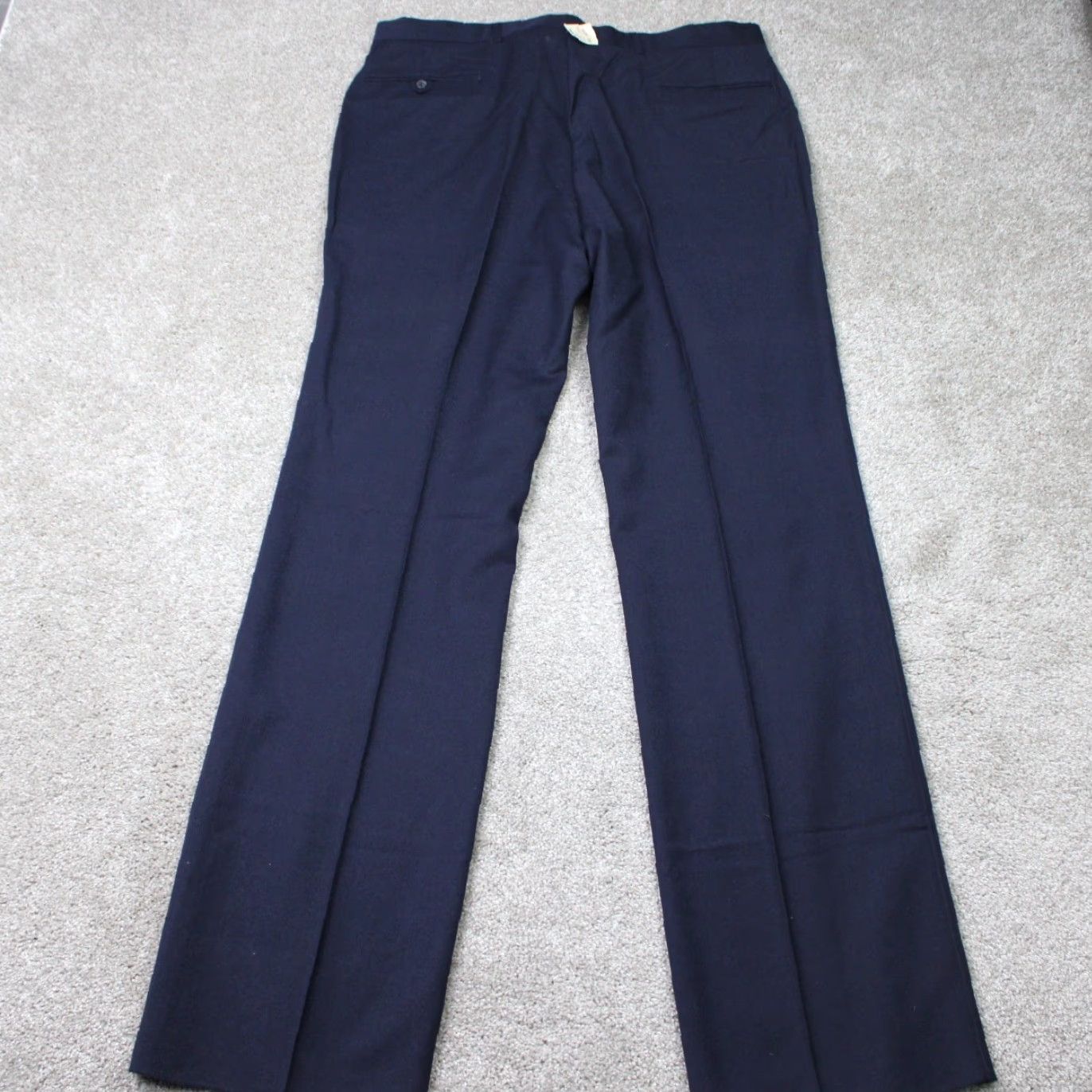 Vintage VTG Sergio Valente Pants NWT Mens 38 Navy Blue Wool Flat Front Dress Pants Regular Blue 38 Mens Straight Front Pockets 100% Wool NWT Formal Preppy Size US 38 / EU 54 - 5 Thumbnail