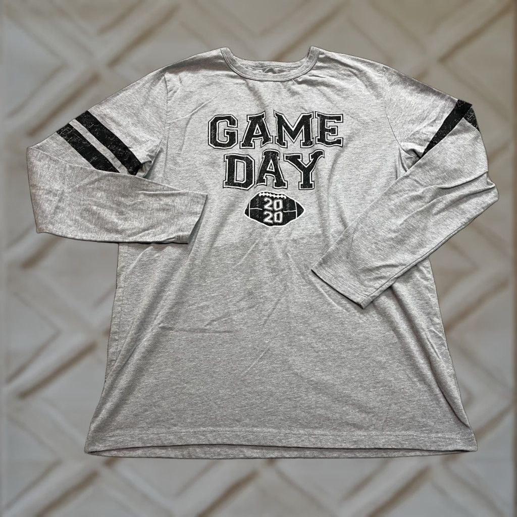 Vintage VINTAGE Place Shirt Adult Small Gray Long Sleeve Game Day 2020 Football Logo Soft Tee Size US S / EU 44-46 / 1 - 1 Thumbnail