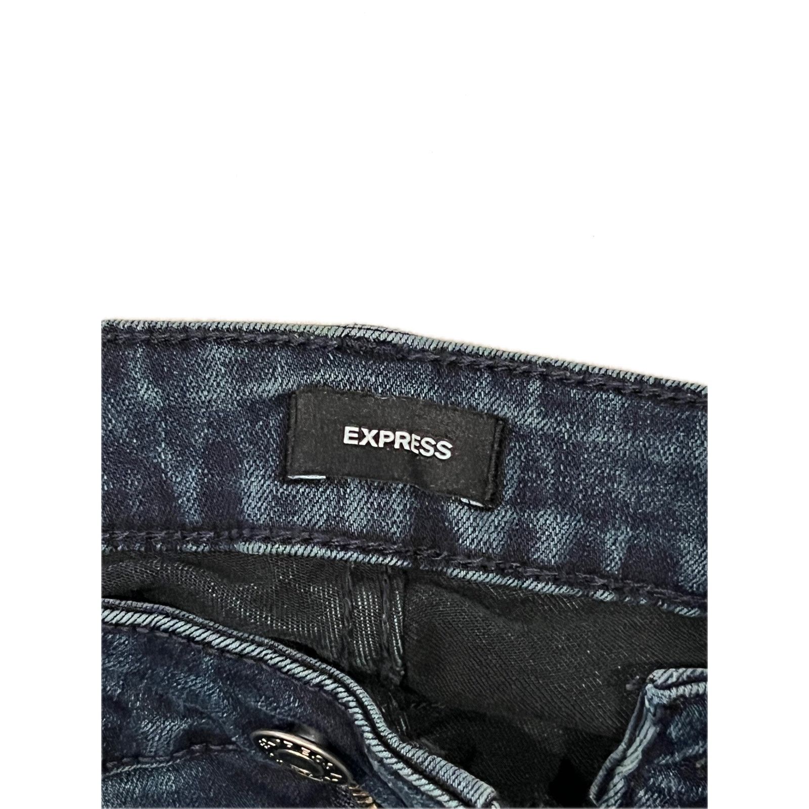 Express Express Straight Leg Dark Blue Jeans Mens 32x32 Size US 32 / EU 48 - 3 Thumbnail