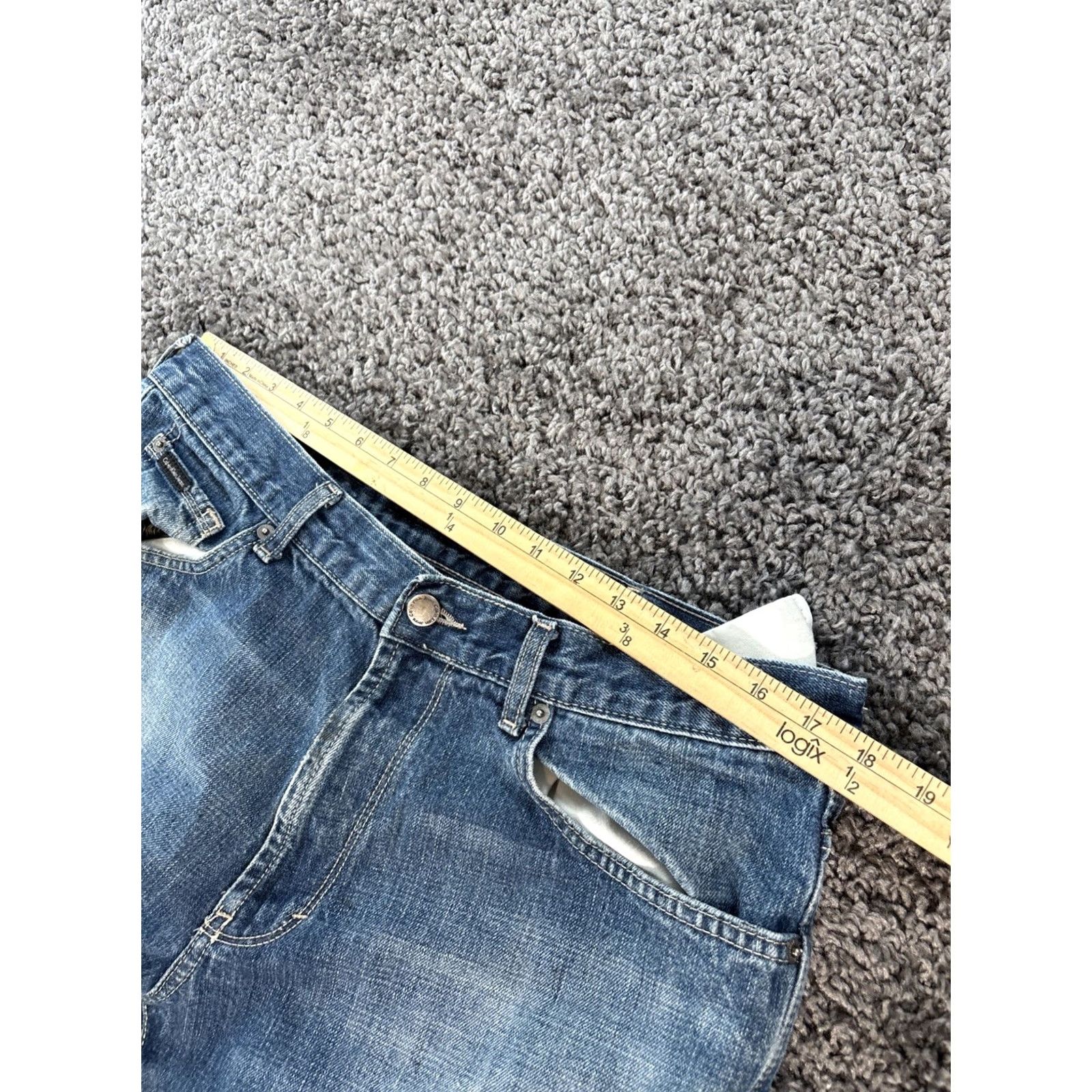 Calvin Klein VINTAGE Calvin Klein Jeans 36x32 Denim Straight 5-Pocket Logo Blue 90s Mens Size US 36 / EU 52 - 4 Thumbnail