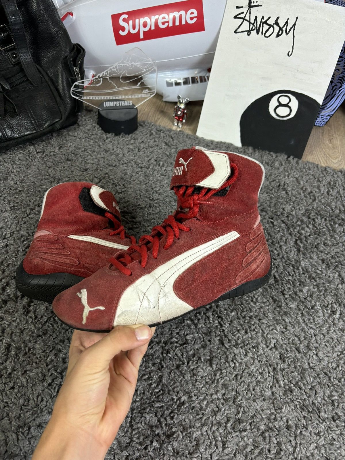 Puma × Vintage Rare Puma Ferrari Speed Cat High Top Sneakers Vintage Size US 9 / EU 42 - 1 Thumbnail