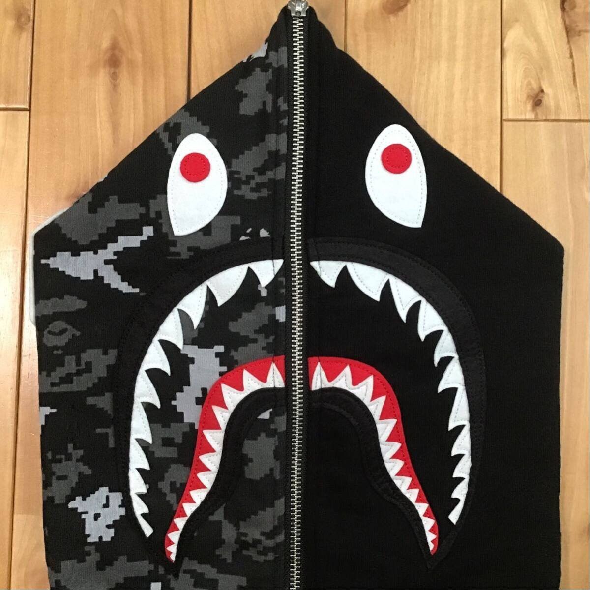 Bape BAPE Digital Camo Military Shark Full Zip Hoodie Jacket APE Size US L / EU 52-54 / 3 - 3 Thumbnail