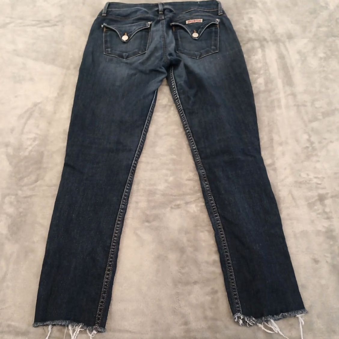 Hudson Hudson Jeans Womens 27 Blue Dark Wash Ankle Low Rise 27x27 Denim Regular Jeans Womens Menus? Size 27" / US 4 / IT 40 - 6 Thumbnail
