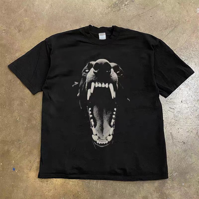 Vintage Dark Style Doberman Print Casual Short Sleeve T-Shirt Size US M / EU 48-50 / 2 - 1 Thumbnail
