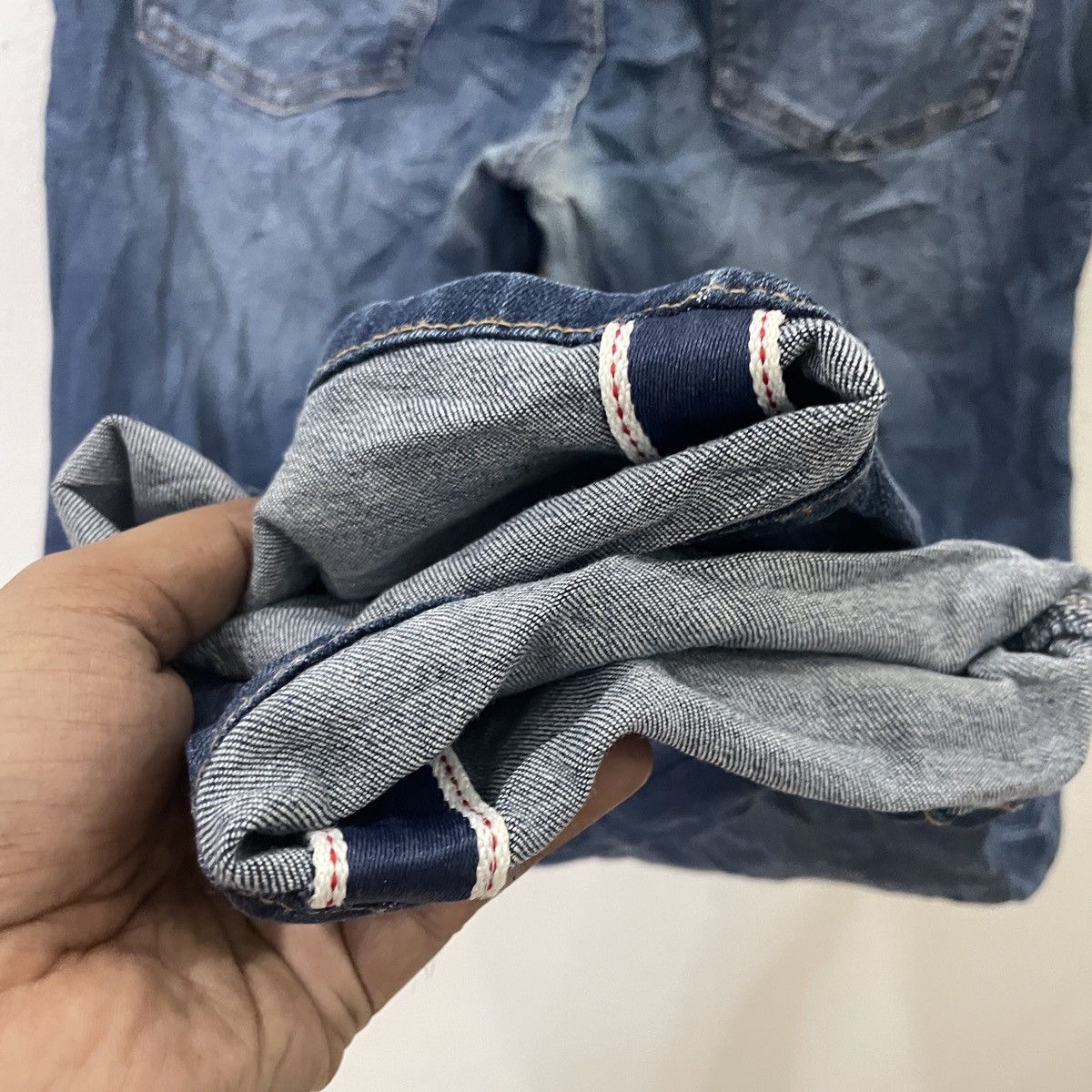 Other Vintage Bossini Jeans Seldvedge Distressed Denim Jeans Size US 31 - 7 Thumbnail