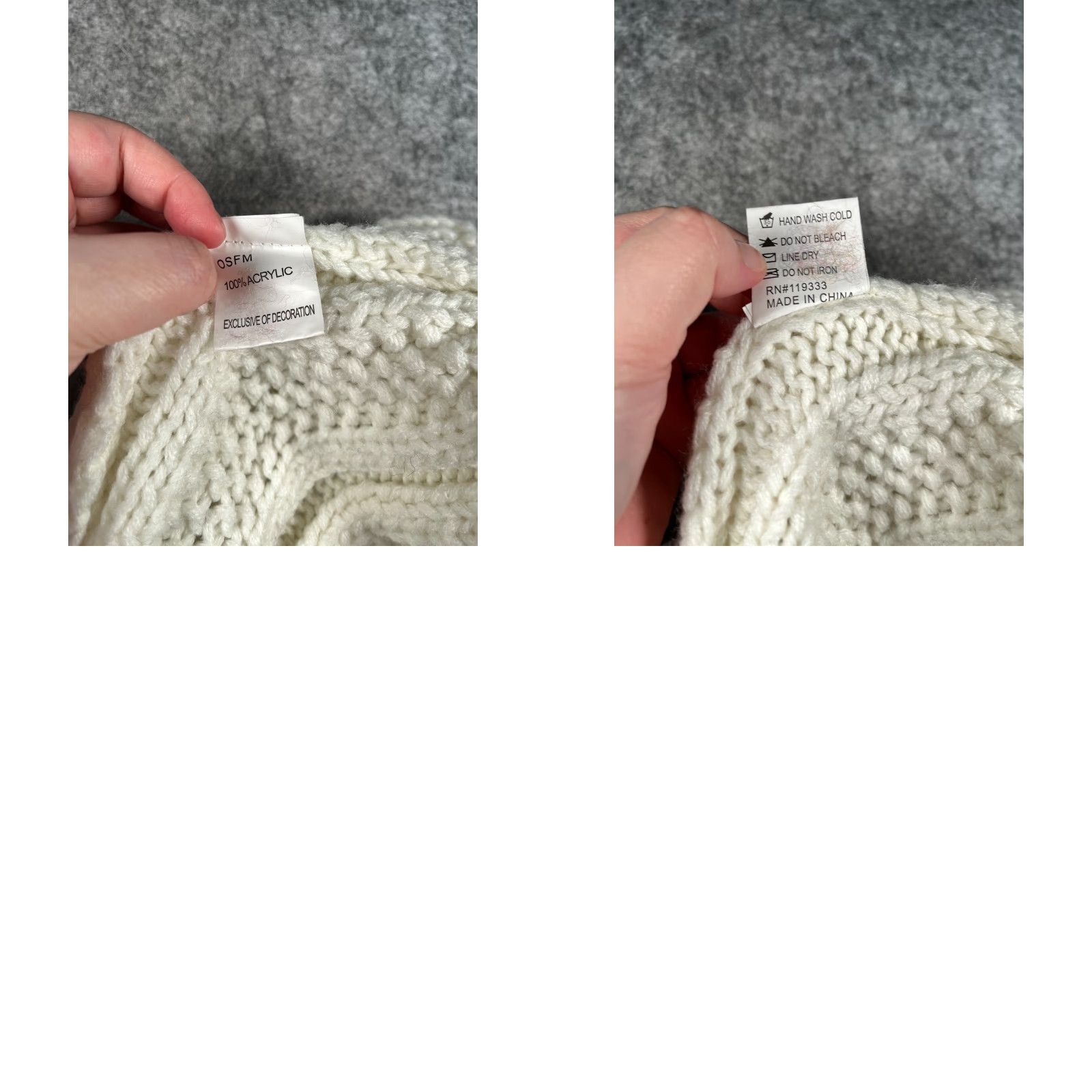 Vintage Unbranded Beanie One Size Adult White Knit 100% Acrylic Lhs International Toque Snow Pom Winter Fall Spring Summer Unisex Adults Hat/Cap Mens, Womens Size ONE SIZE - 8 Thumbnail